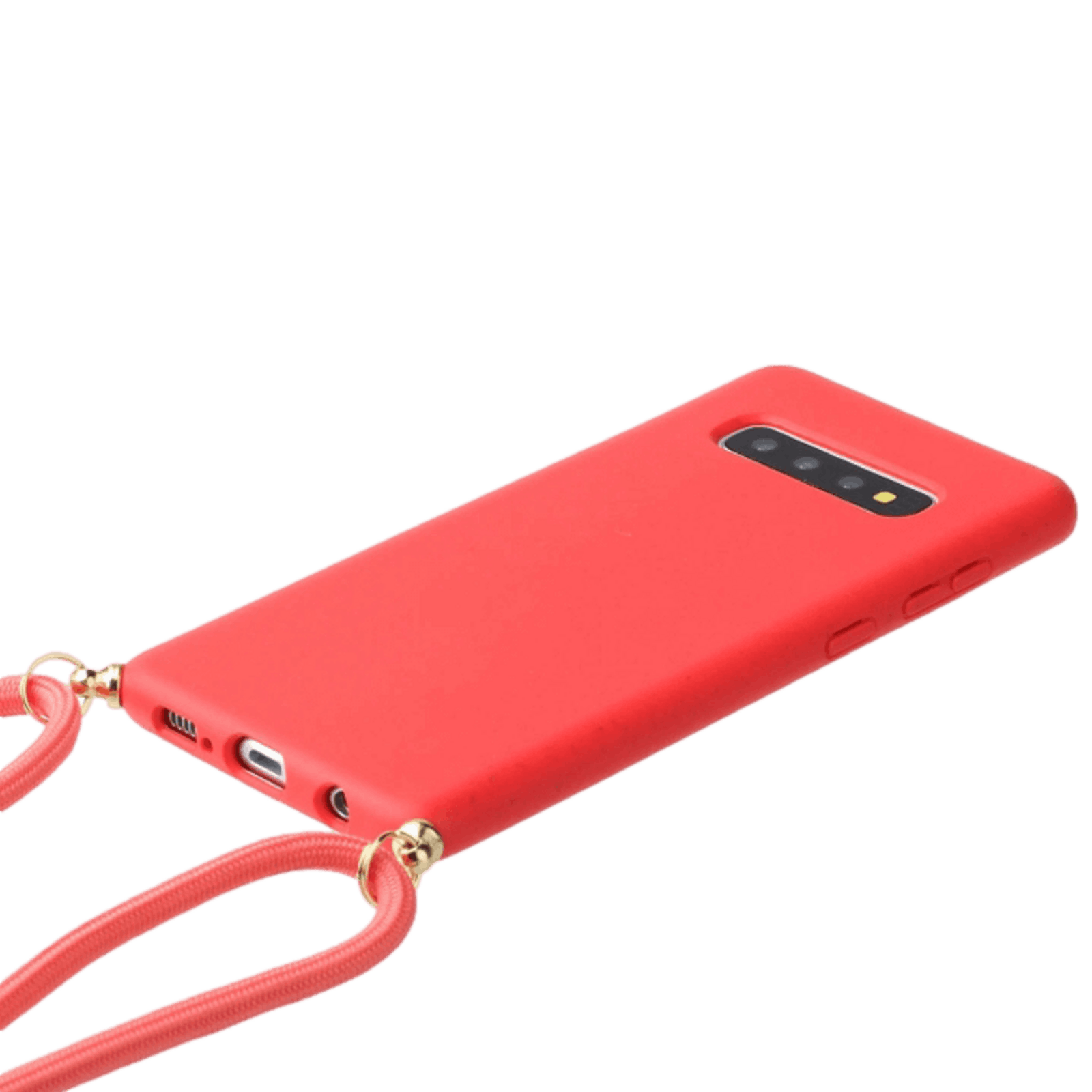 Mocaa Samsung Galaxy S10 Telefoonhoesje met Koord Rood