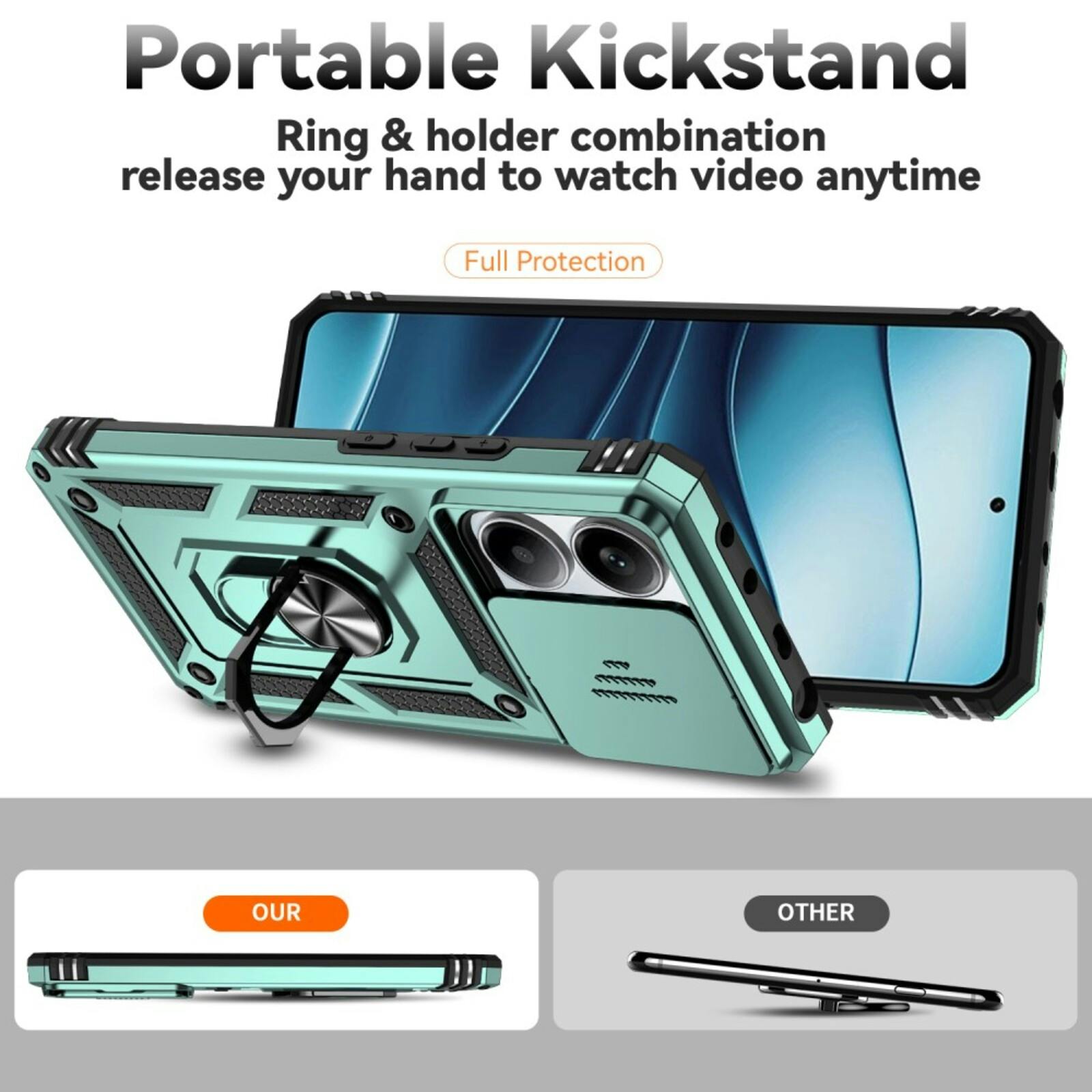 CaseBody Xiaomi Redmi Note 14 5G Shield Case Groen