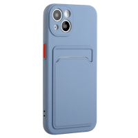 CaseBody Apple iPhone 15 Telefoonhoesje met Kaarthouder Blauw