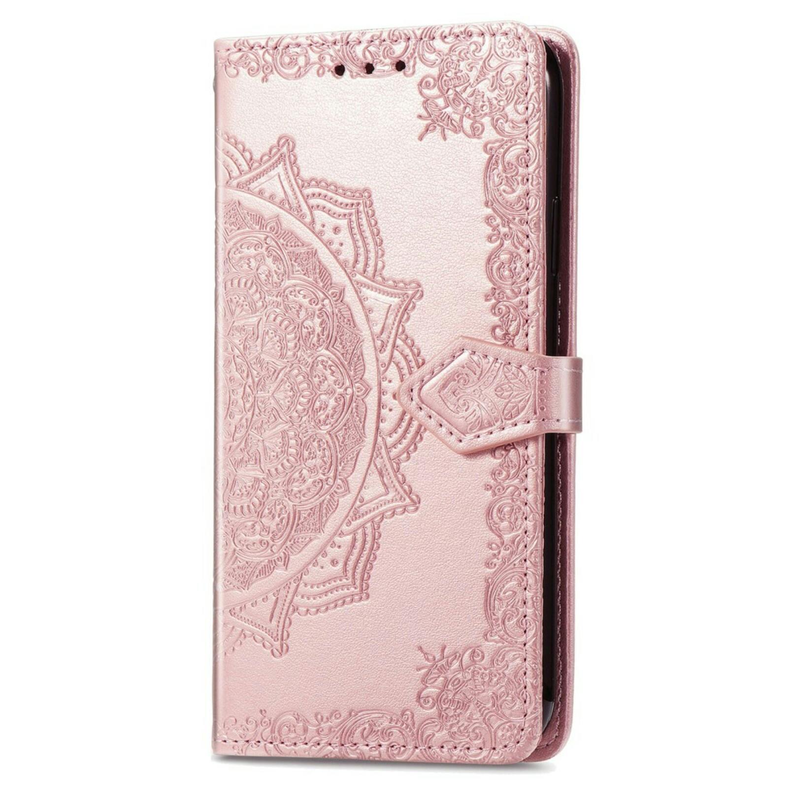 Comfycase iPhone 16 Mandala Booklet Hoesje Roségoud