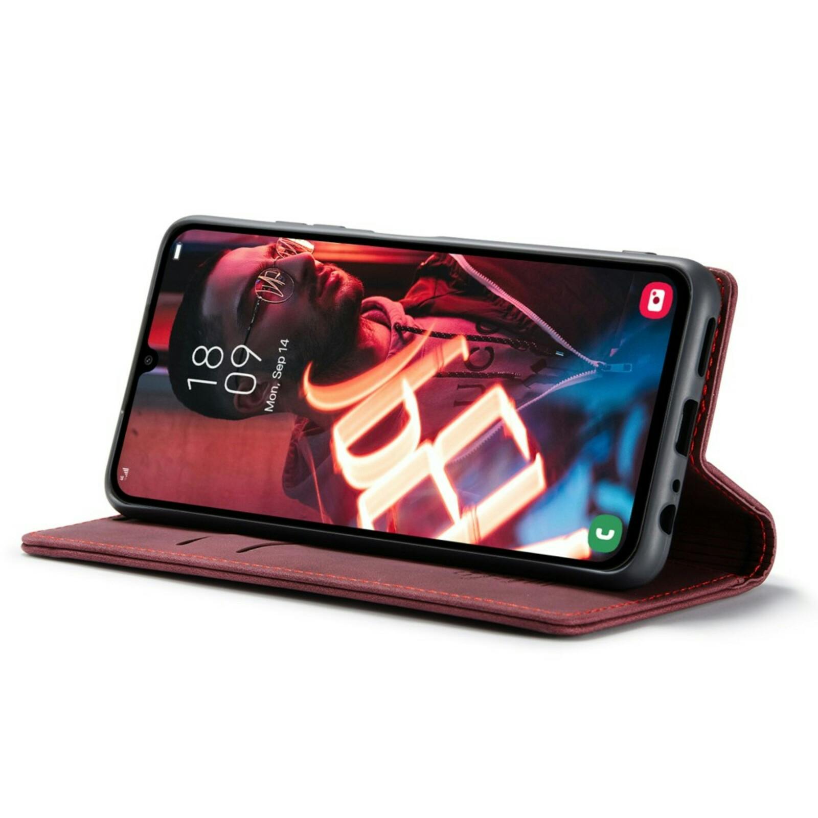 Caseme Samsung A15 Business Bookcase Hoesje Bordeaux