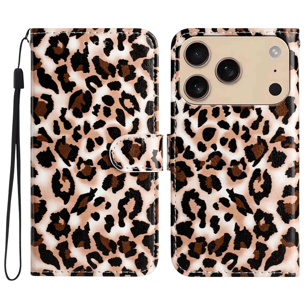 Comfycase Apple iPhone 17 Pro Max Bookcase Luipaardprint Meerkleurig