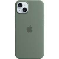 Apple iPhone 15 Plus MagSafe Siliconen Hoesje Groen - Voorkant