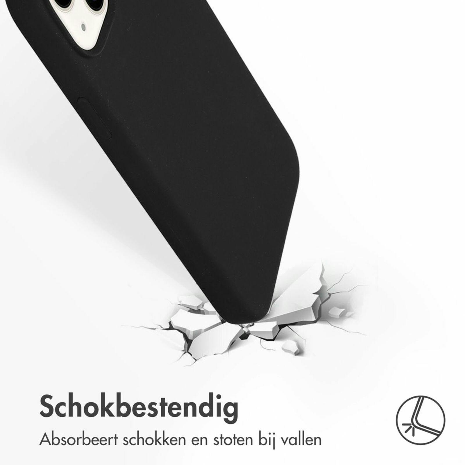 Accezz iPhone 14 Plus Siliconen Hoesje Zwart