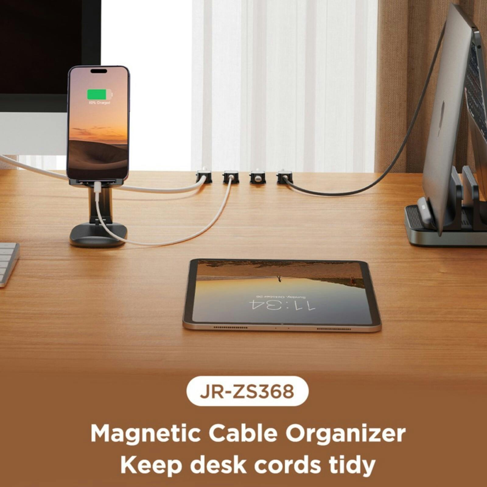 Joyroom Kabel Houder Zwart