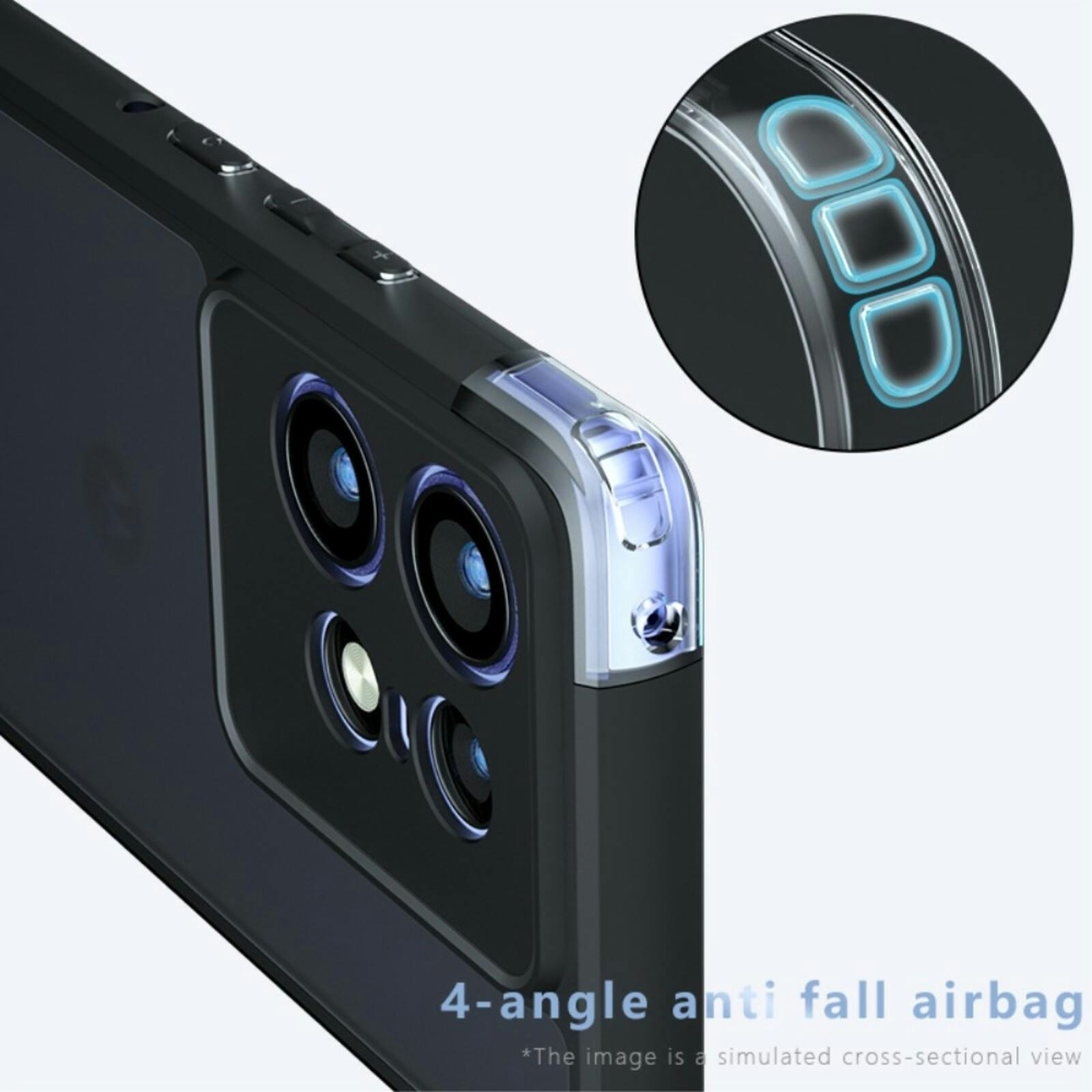 CaseBody Motorola Edge 50 Pro Airbag Shockproof Hoesje Transparant