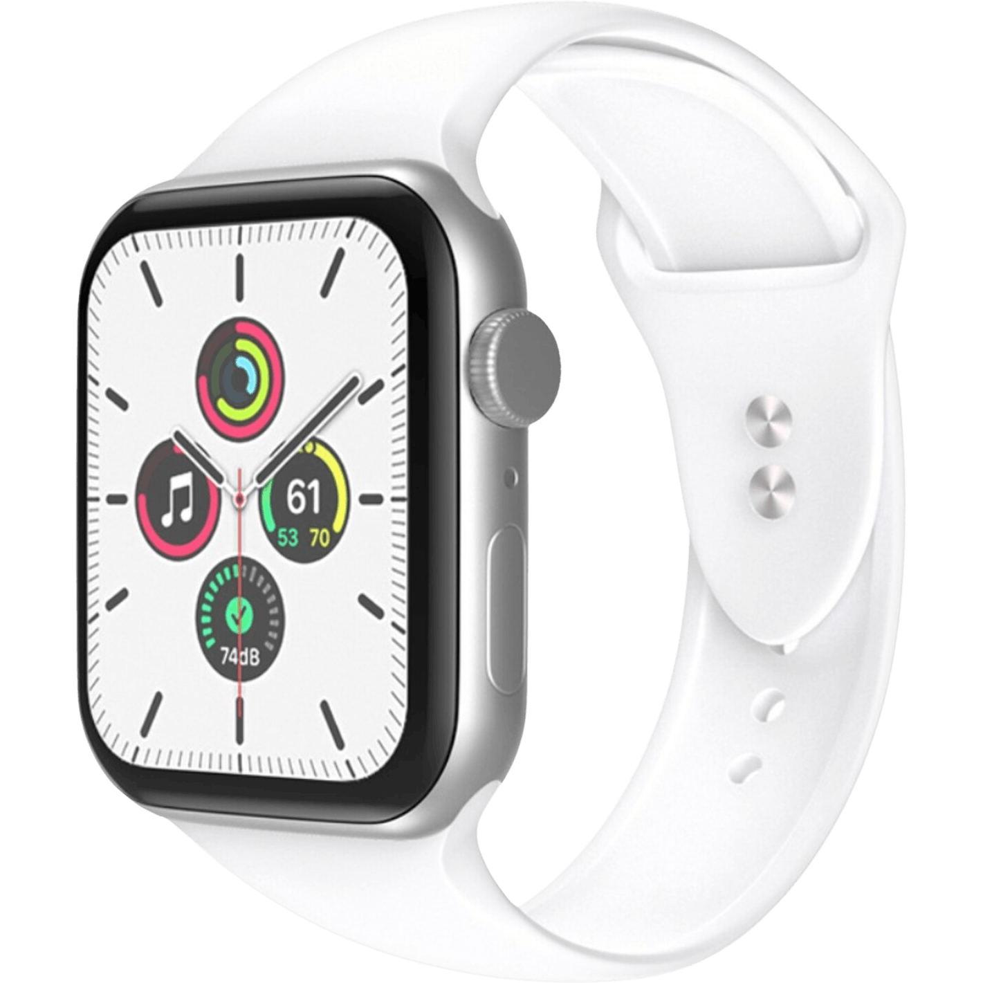 Mocaa Apple Watch Siliconen Horlogebandje 45-46mm Wit