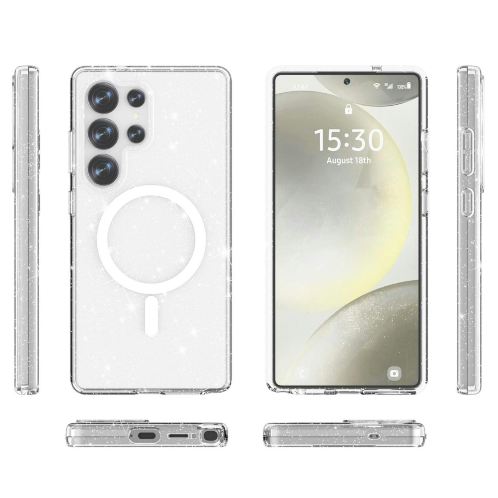 Mocaa Samsung S25 Ultra Glitz MagSafe Beschermhoesje Transparant