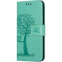 Comfycase Samsung Galaxy A55 Bookcase Hoesje Uiltjes Groen