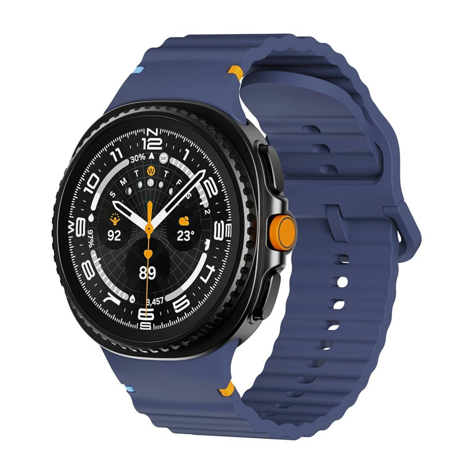 Kalebol Samsung Galaxy Watch8 (Classic) Siliconen Horlogebandje Blauw