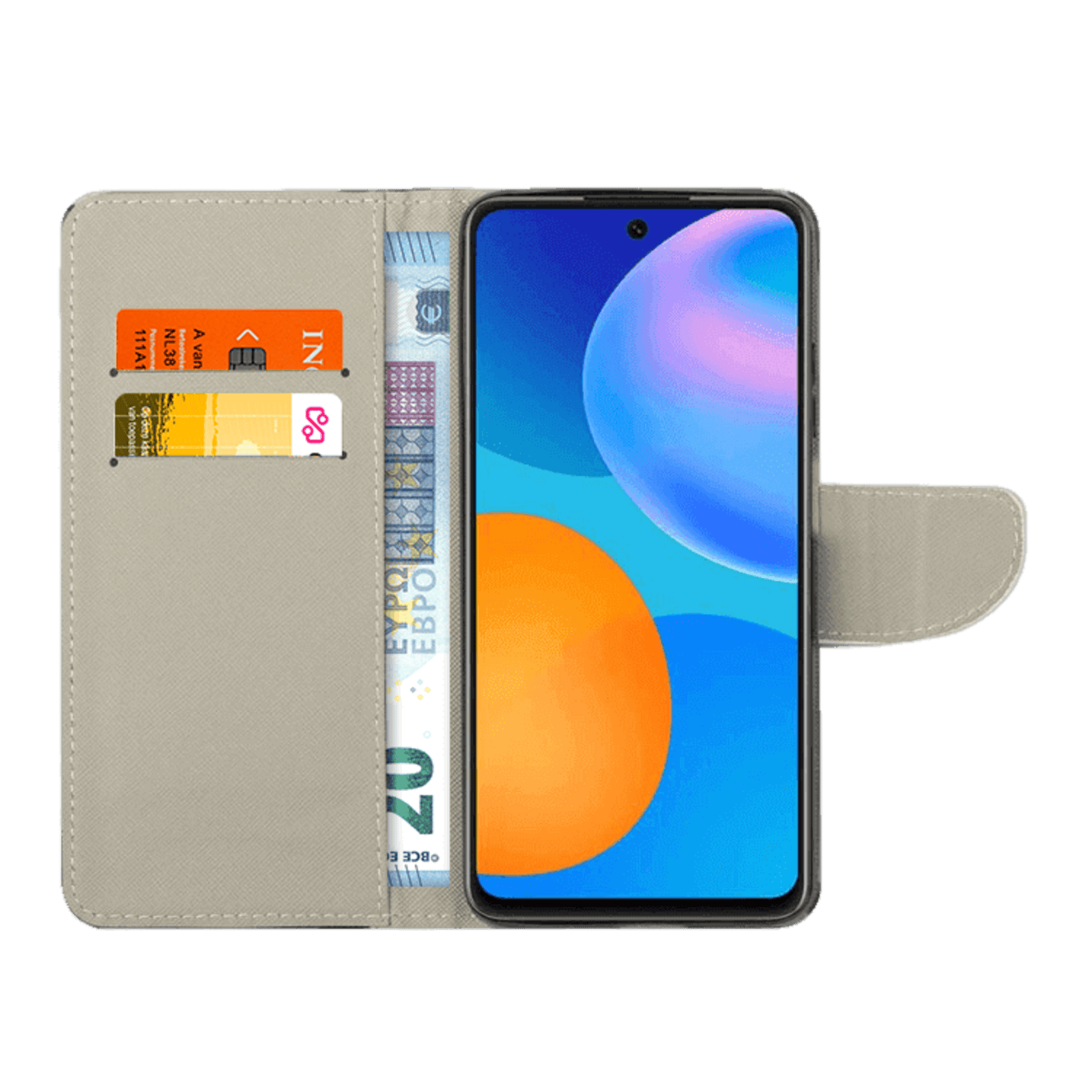 Mocaa Samsung Galaxy A53 Don't Touch My Bookcase Telefoonhoesje Zwart