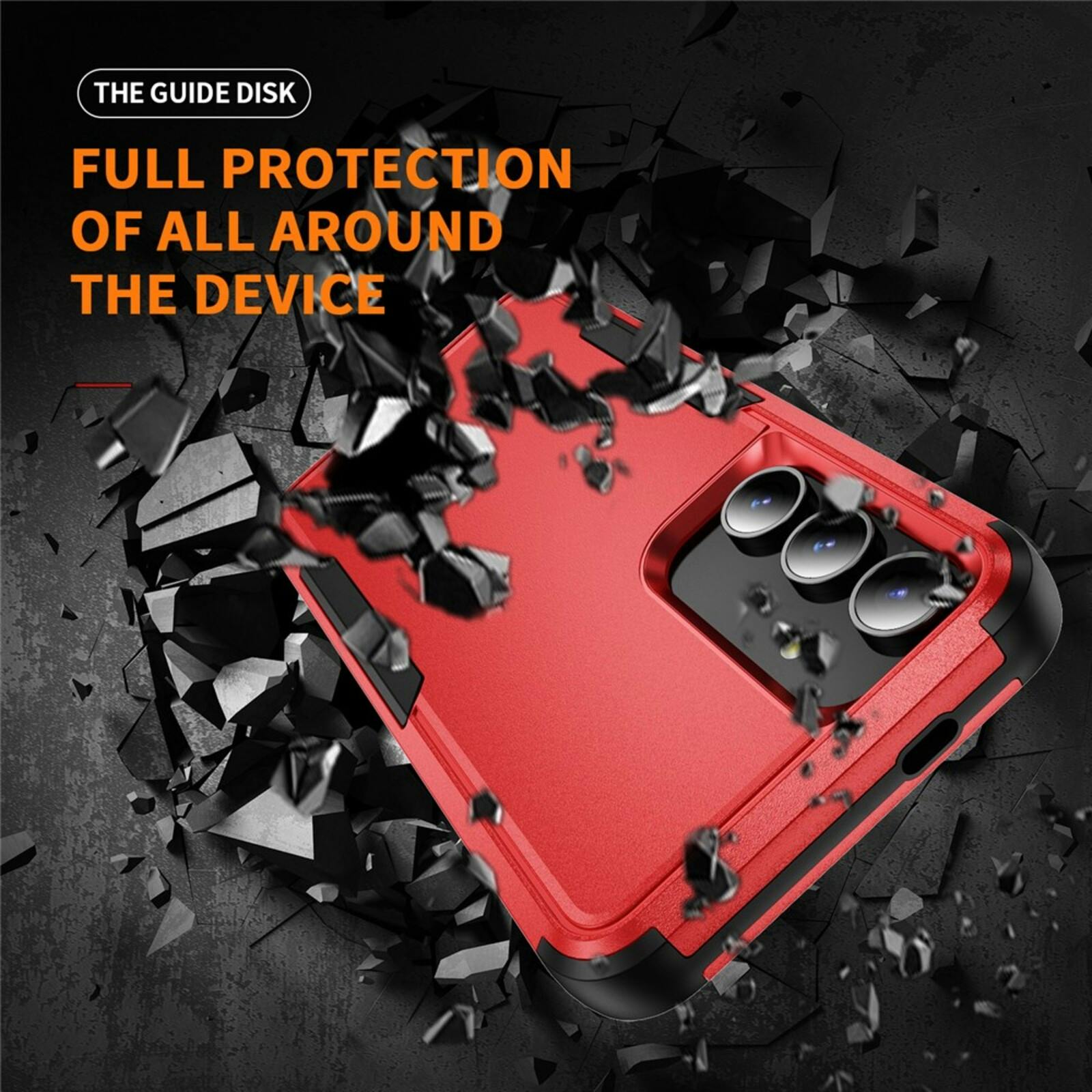 CaseBody Samsung Galaxy S24/S25 3-in-1 Shockproof Hardcase Rood