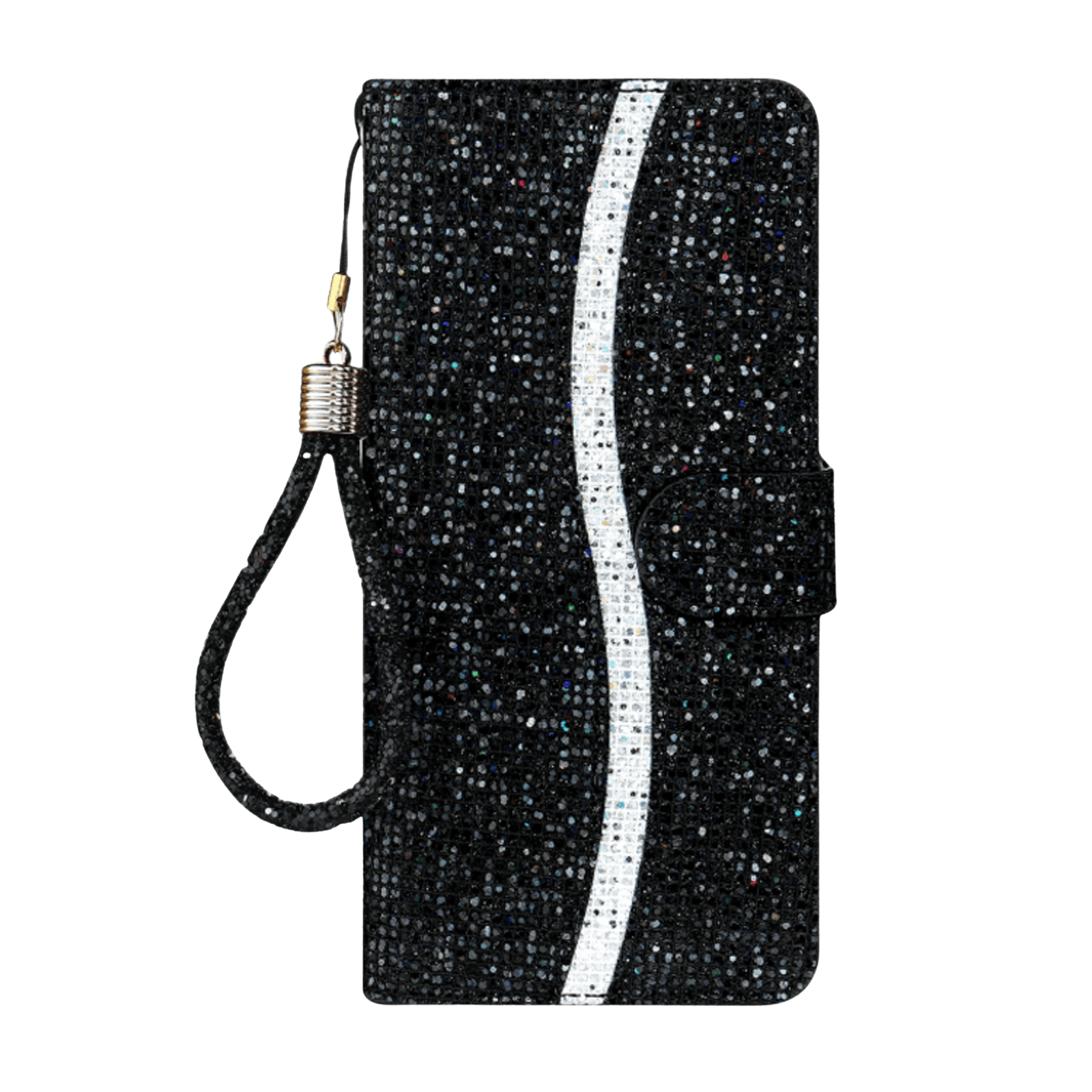 Mocaa Samsung Galaxy A41 Shimmer and Shine Bookcase Hoesje Zwart