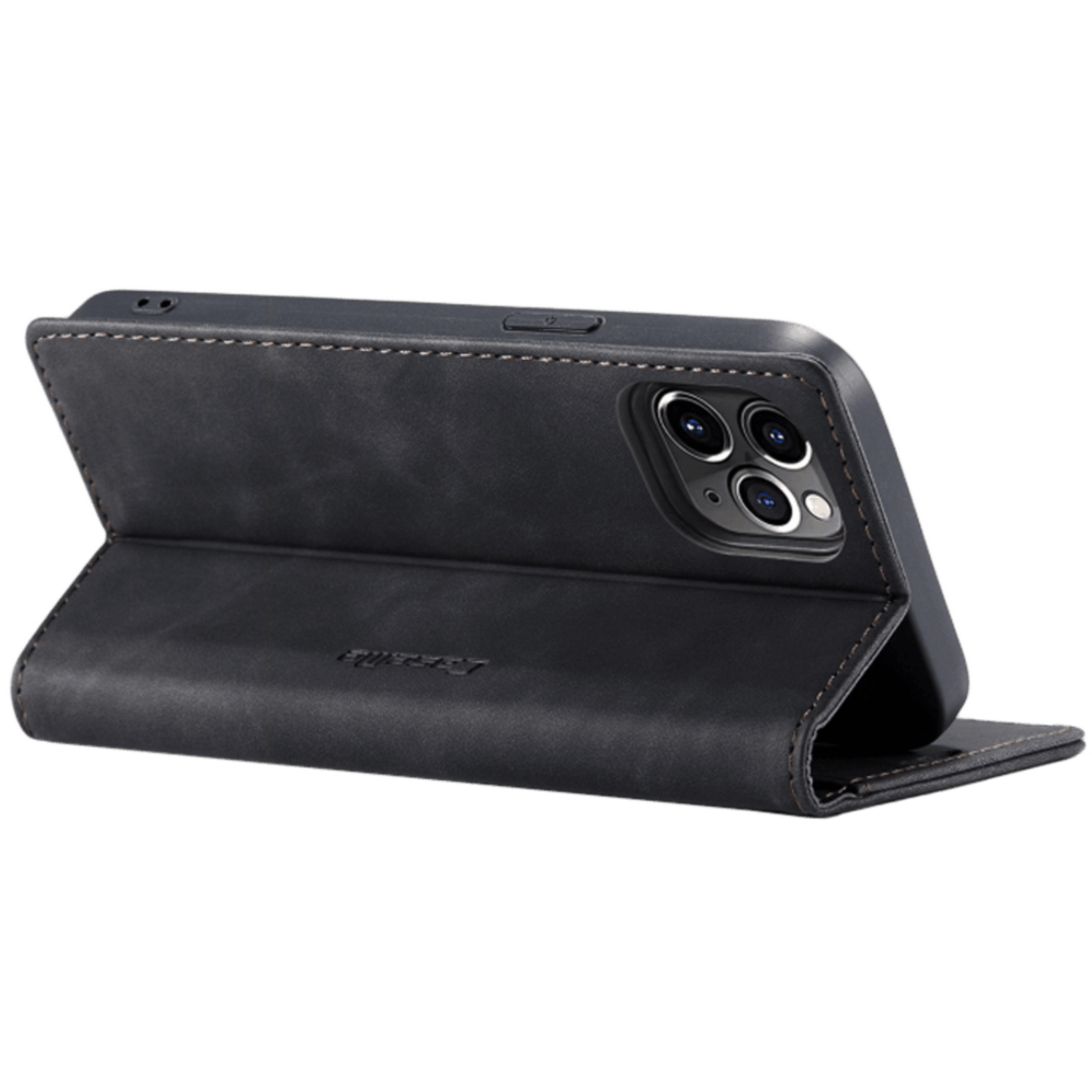 Caseme iPhone 12 Pro Max Business Wallet Bookcase Hoesje Zwart