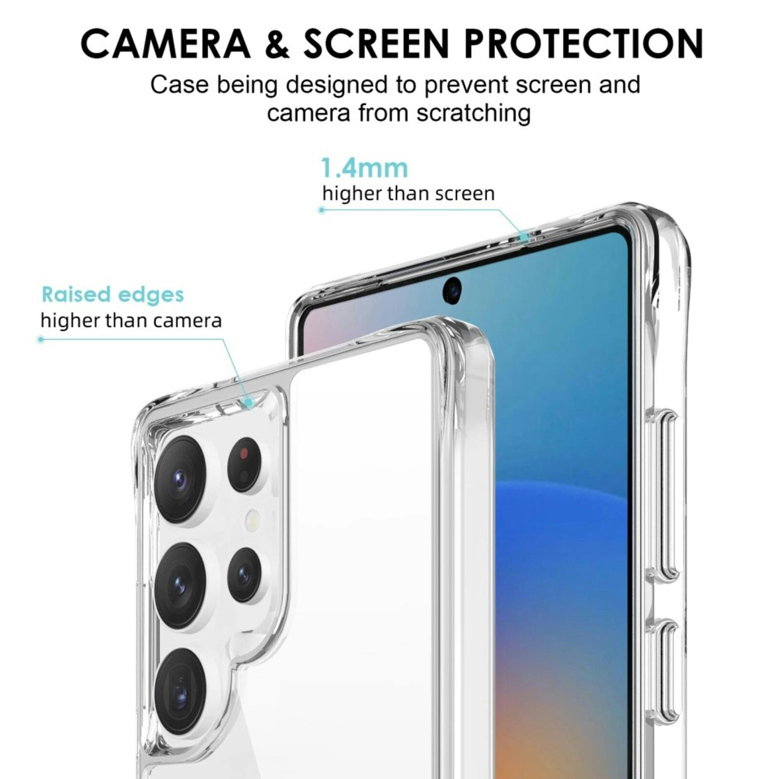 CaseBody Samsung S25 Ultra Dual Layer Anti-Shock Hoesje Transparant