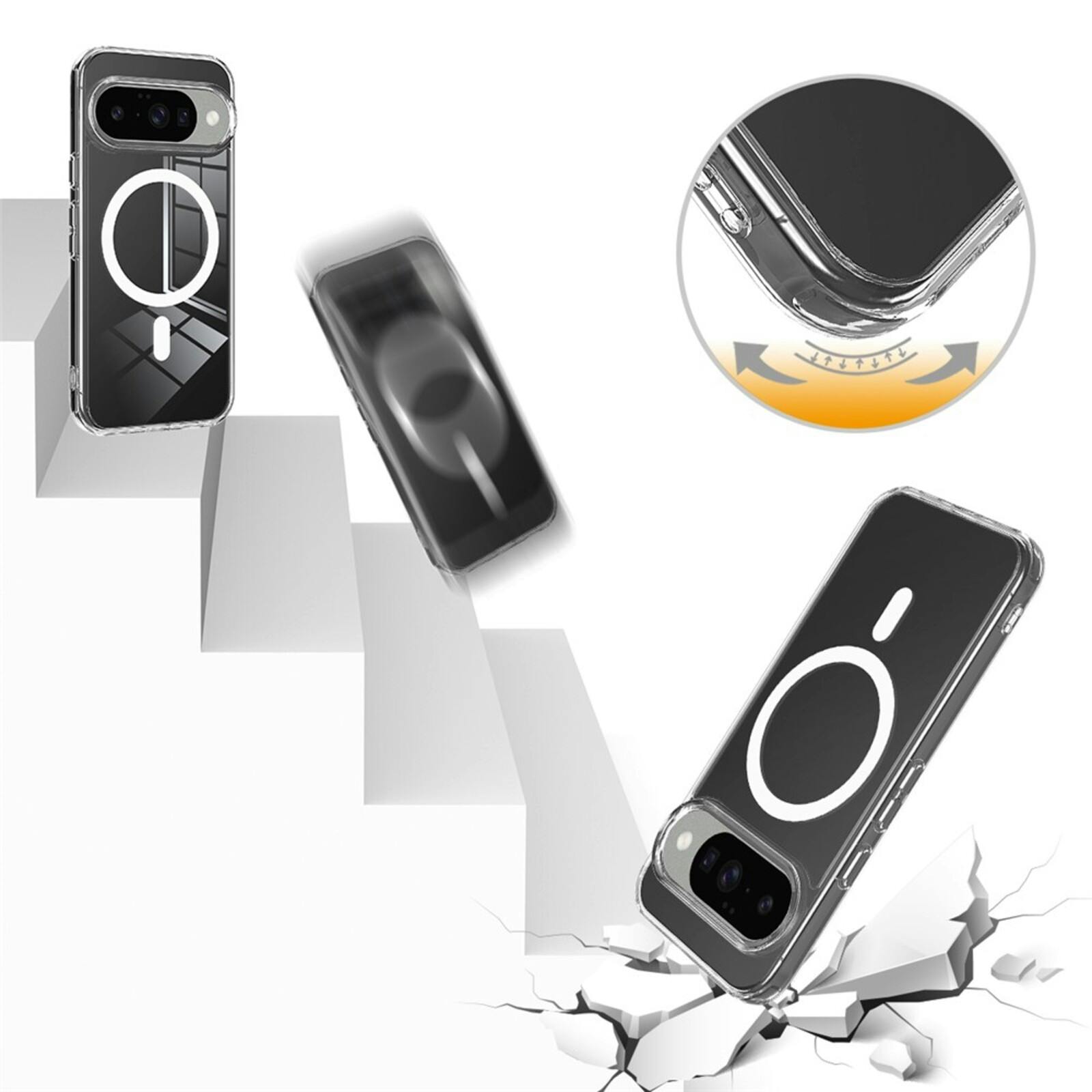 CaseBody Google Pixel 10 MagSafe Airbag Hoesje Transparant