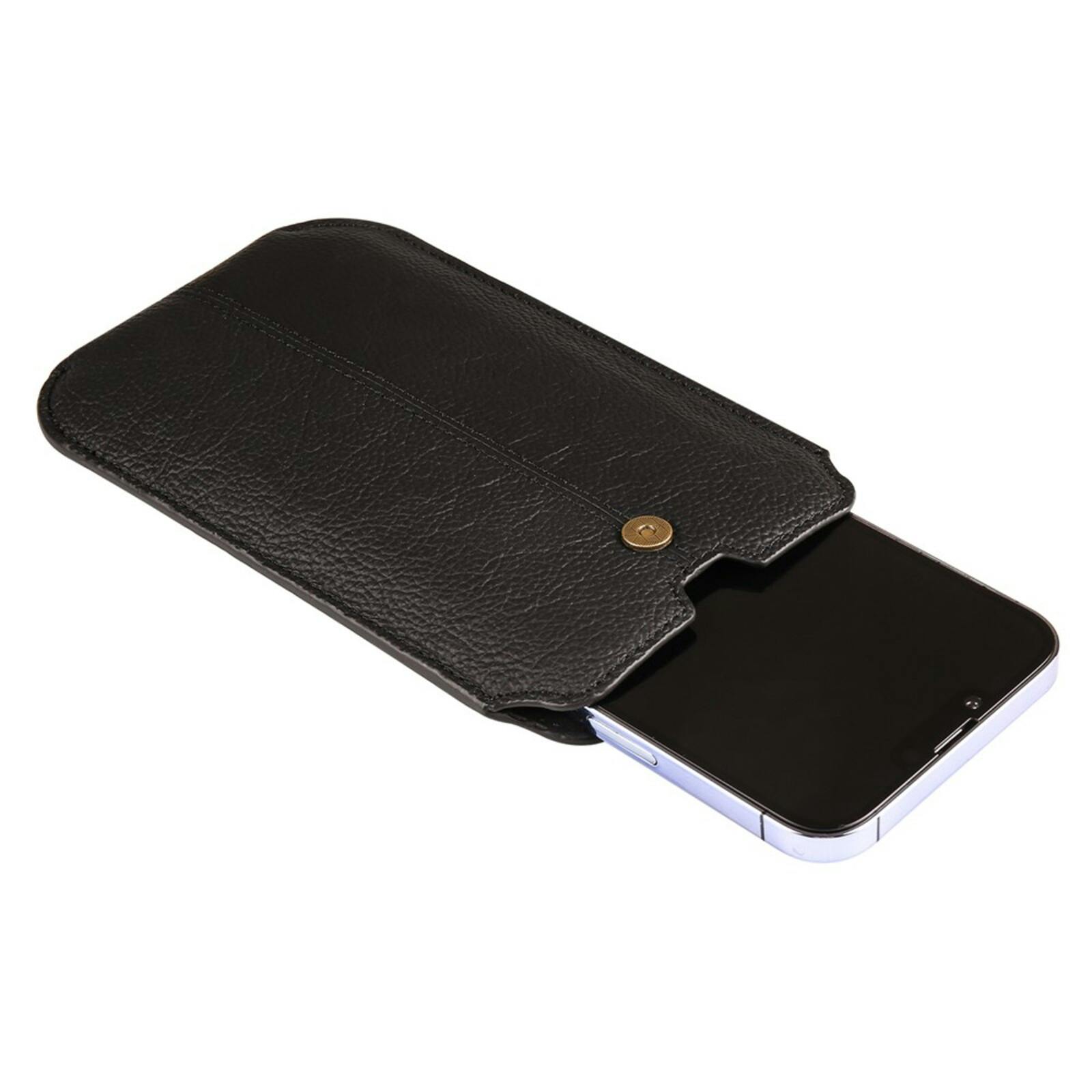 Comfycase Echt Lederen Opberghoesje Zwart XL