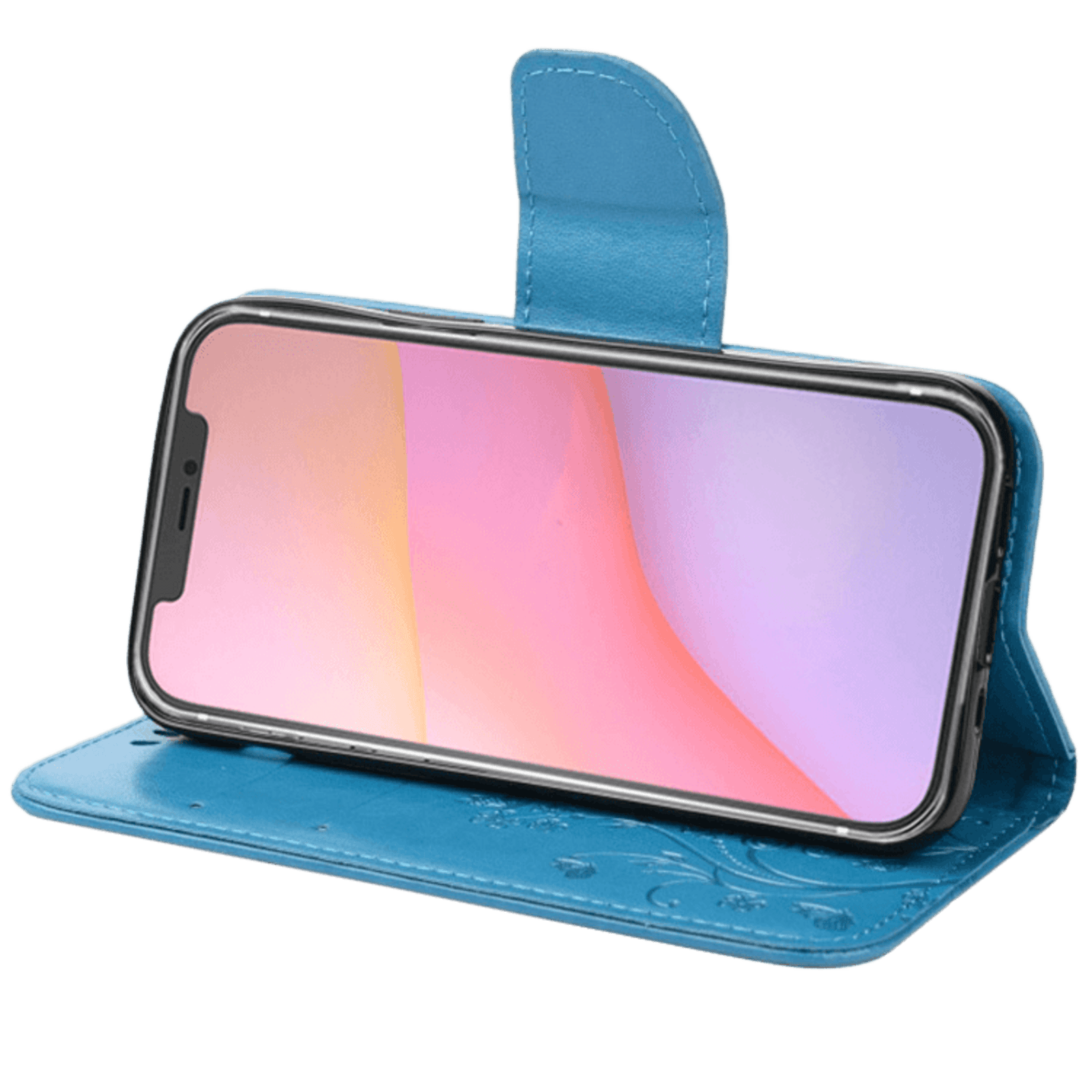 Mocaa iPhone 12 Pro Max Booklet Hoesje Blauw