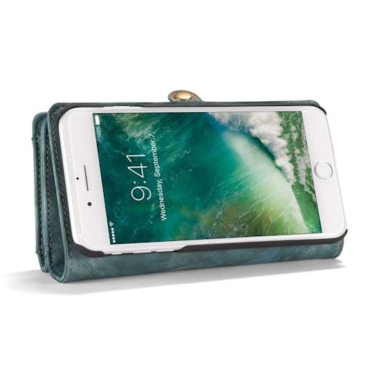 Caseme iPhone 7/8 Plus Wallet Case All in One Blue Green