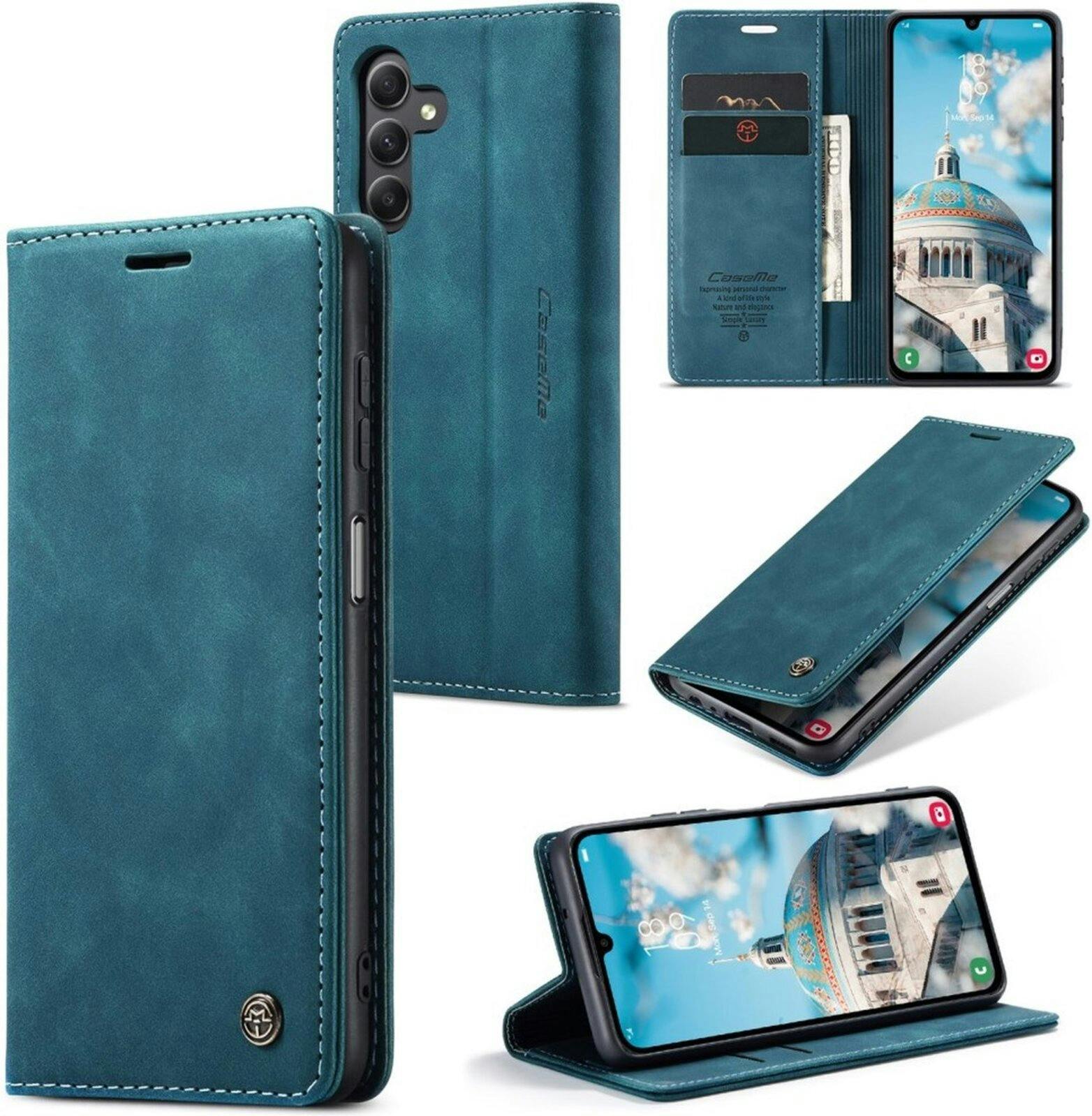Caseme Samsung Galaxy A13 Business Wallet Bookcase Hoesje Blauw