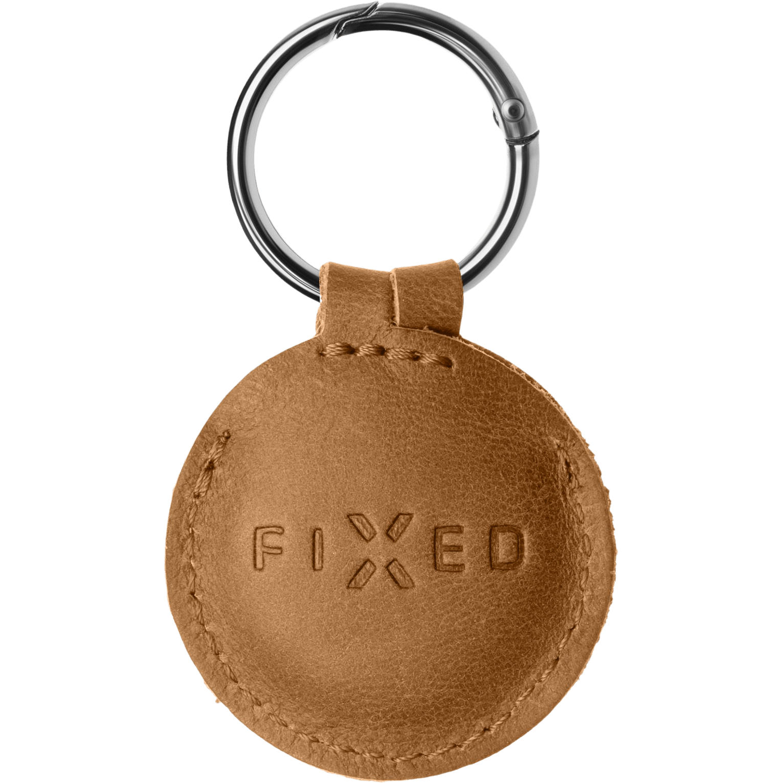 Fixed Leren AirTag Sleutelhanger Bruin