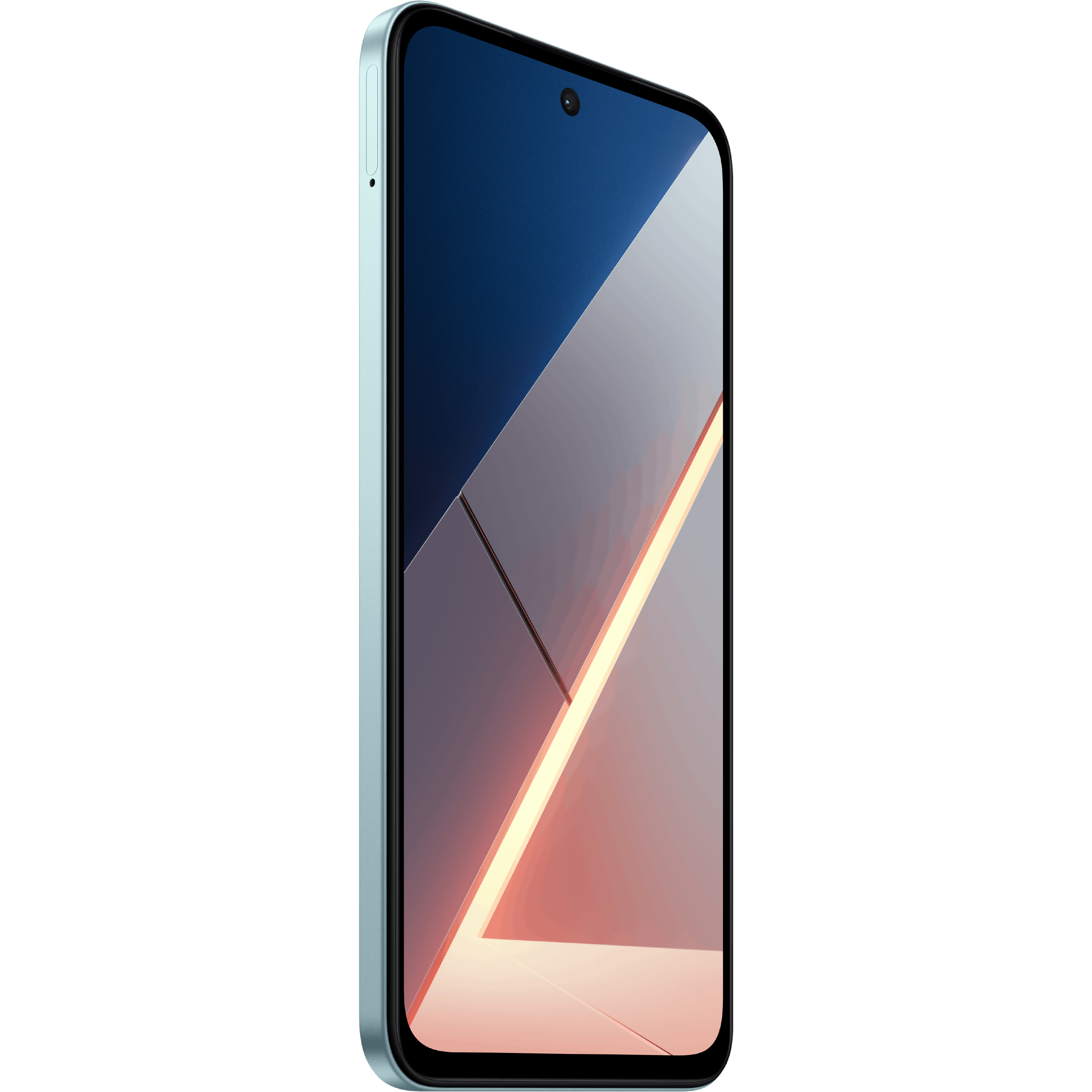 POCO M7 Blue - Aanzicht vanaf links