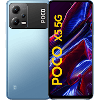 POCO X5 5G Blue - Voorkant & achterkant met abonnement
