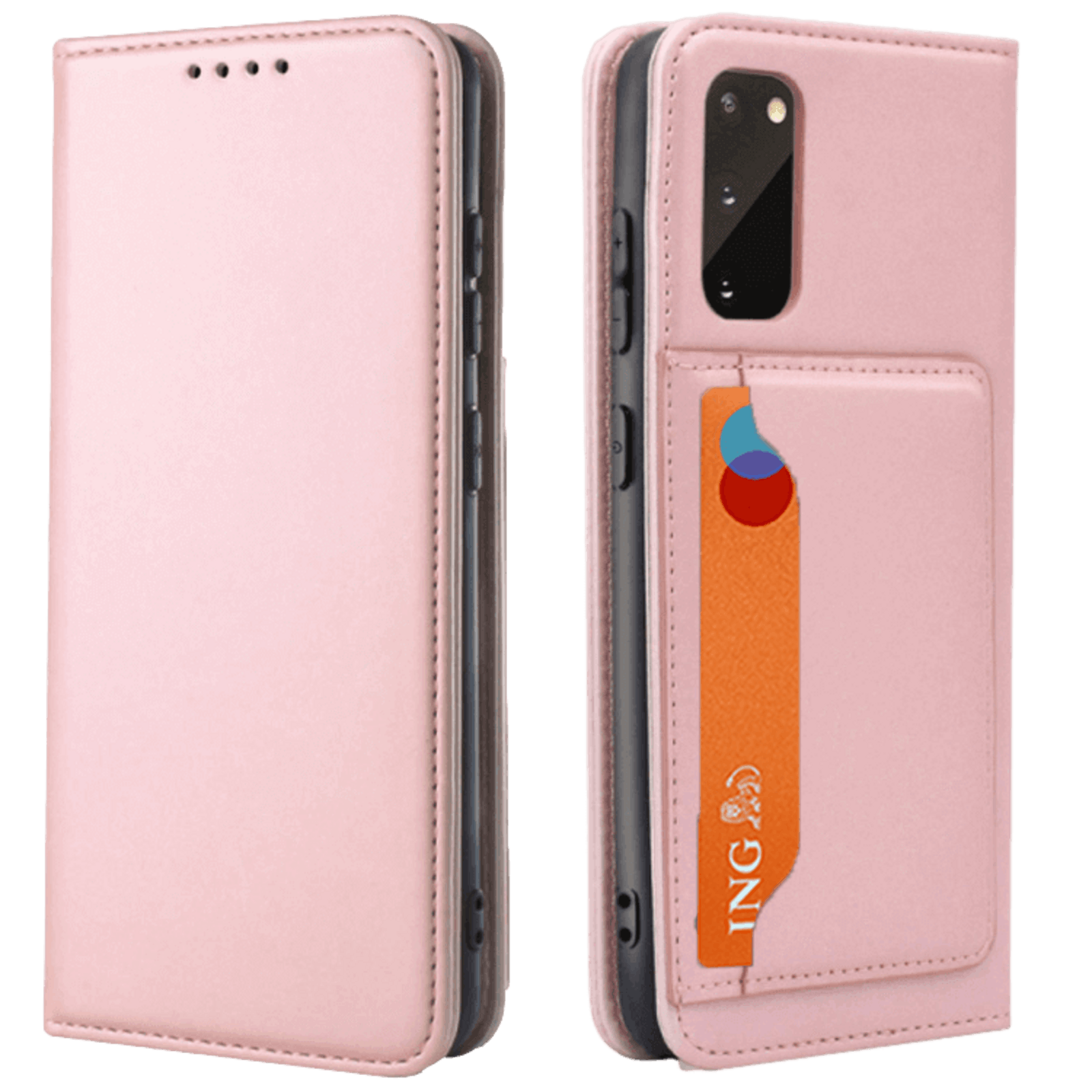 CaseBody Samsung Galaxy S20 Lux Bookcase Hoesje Roségoud