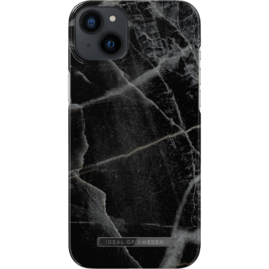 Ideal of Sweden iPhone 14 Plus Fashion Hoesje Black Thunder Marble - Voorkant