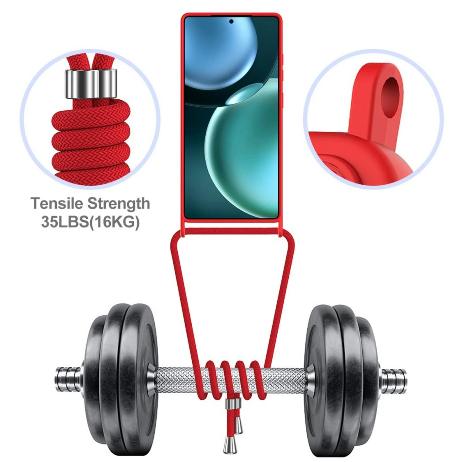 CaseBody Samsung S25 Ultra Koordhoesje met Kaarthouder Rood