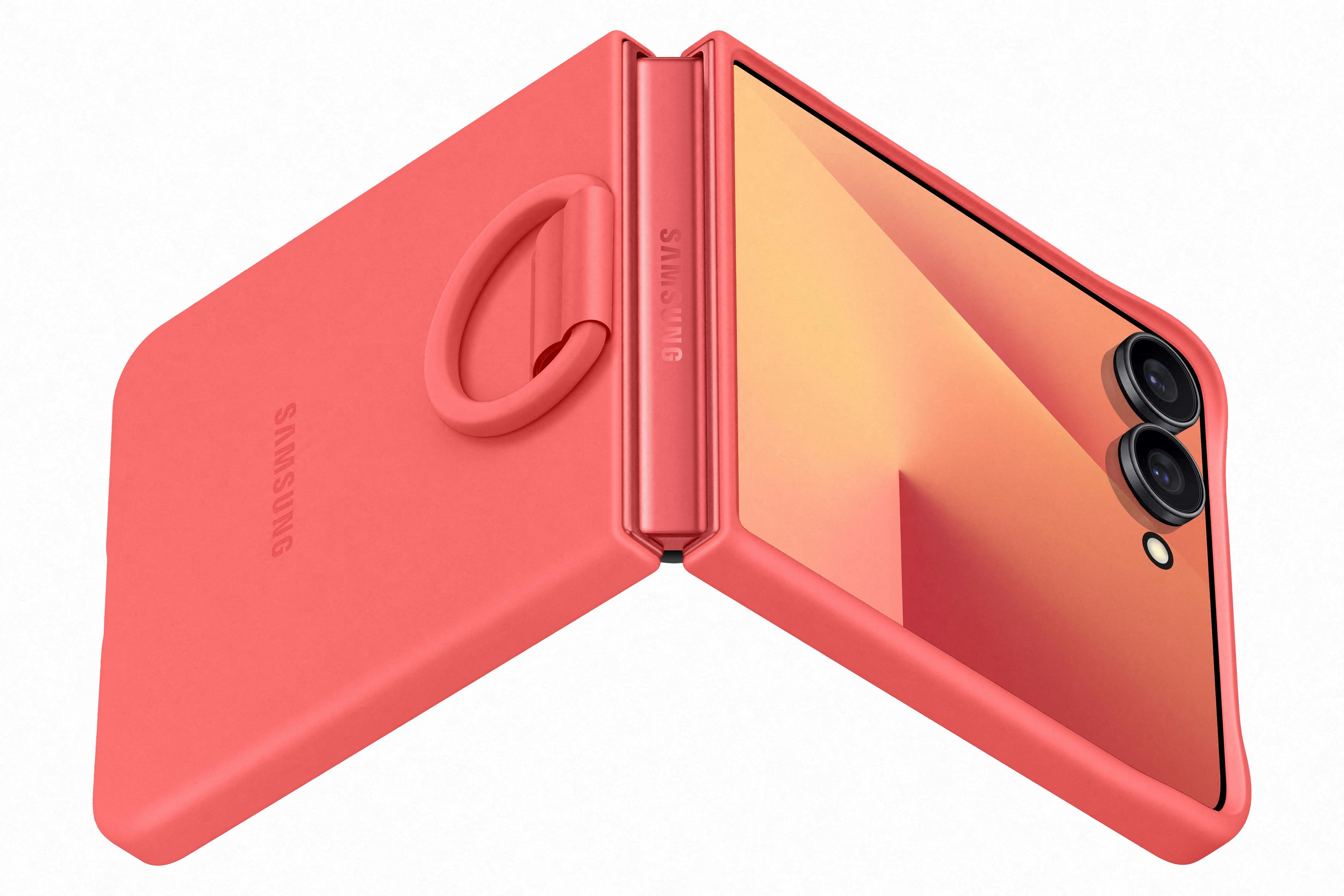 Samsung Galaxy Z Flip7 Siliconen Ring Case Rood