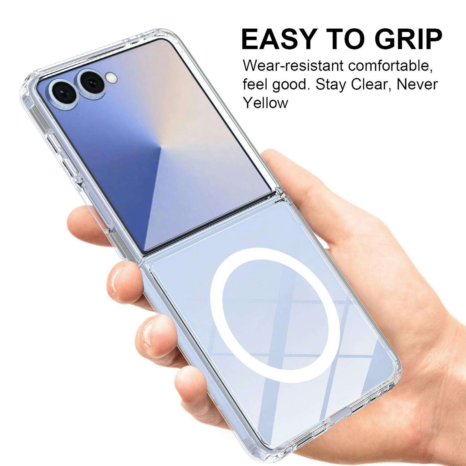 CaseBody Samsung Galaxy Z Flip8 Magnetisch Hoesje Transparant