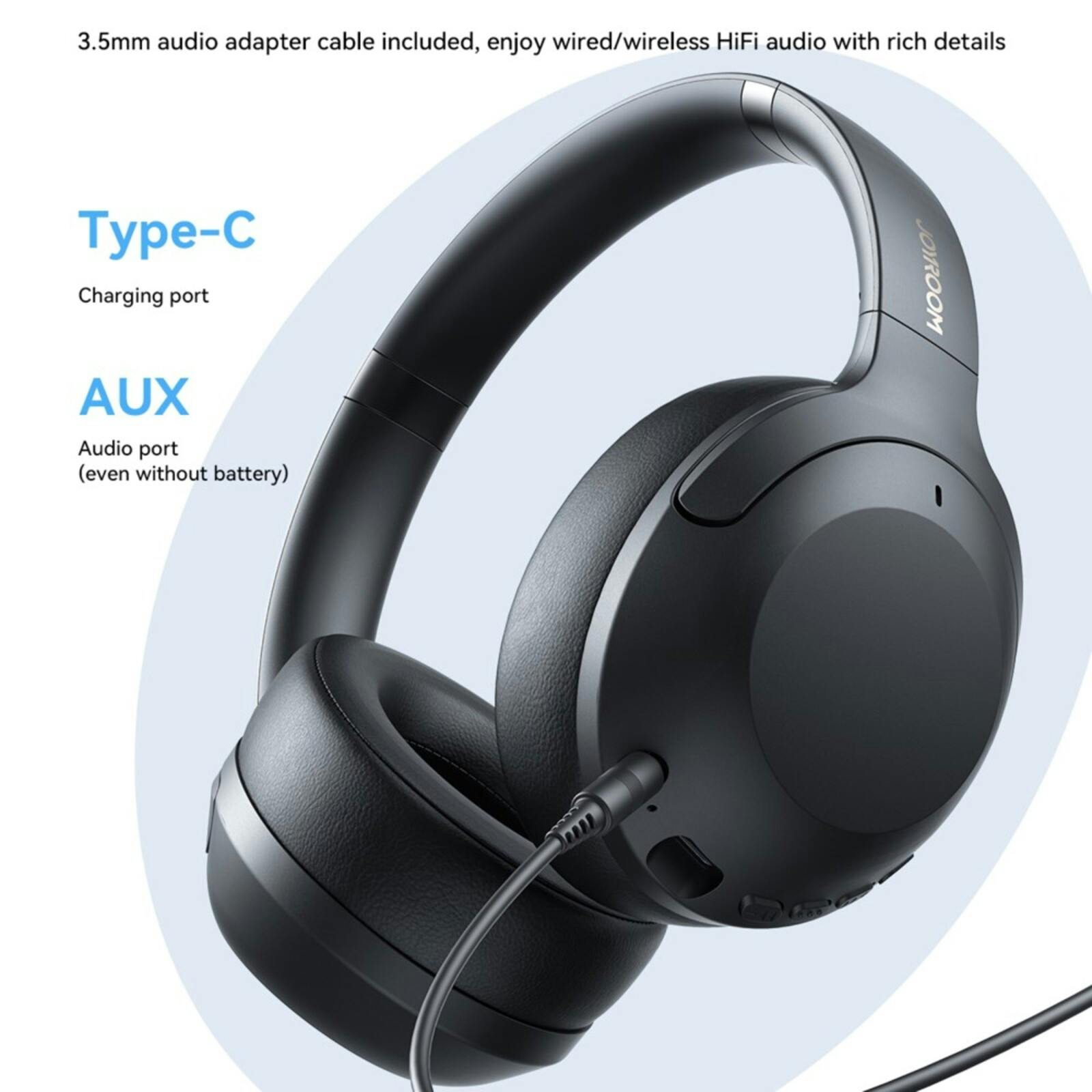 Joyroom ANC Wireless Headphones Zwart