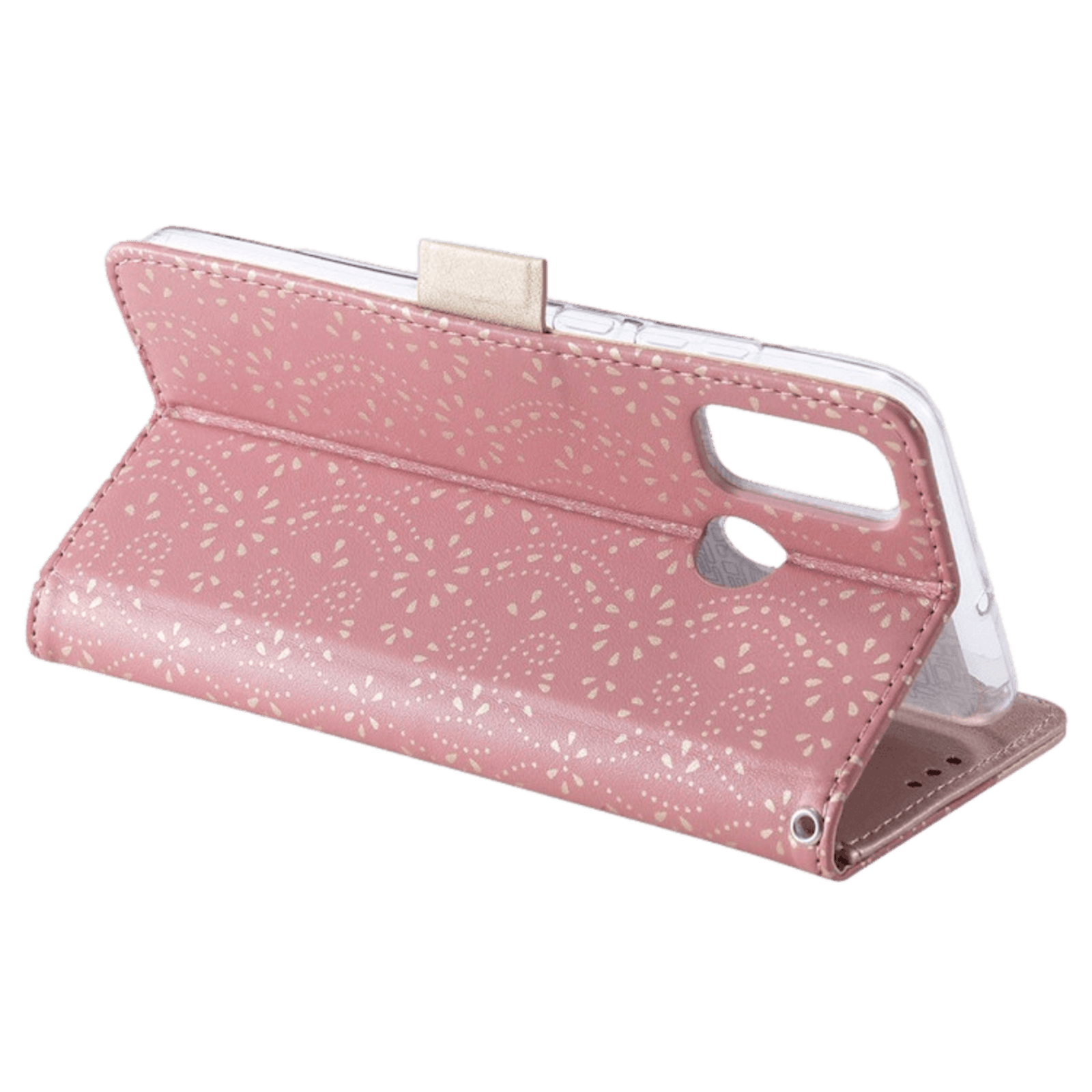 CaseBody Samsung Galaxy A21s Lace Zipper Portemonnee Hoesje Roségoud