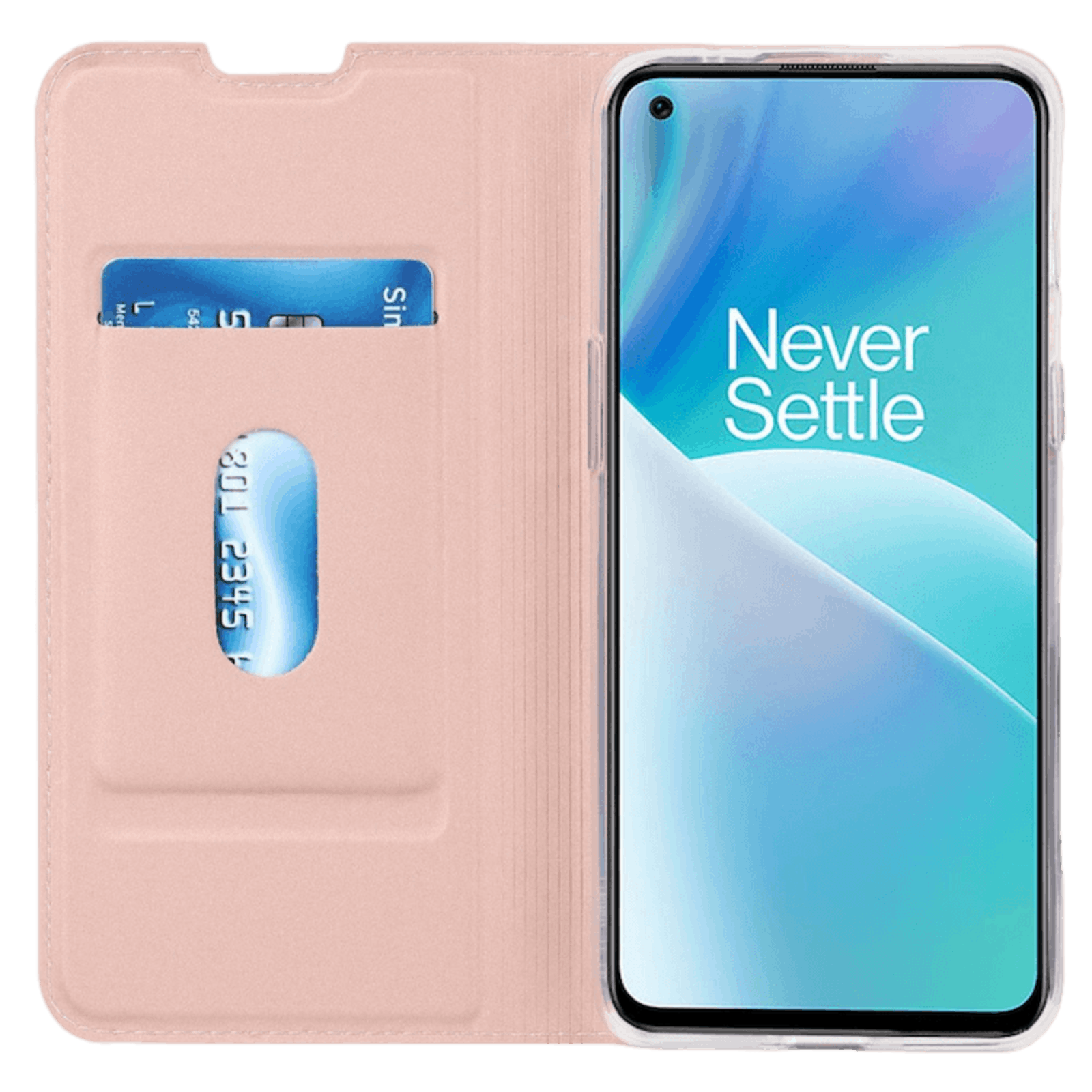 Comfycase OnePlus Nord 2T Ultra-Slim Flip Case Magnetische Sluiting Roségoud