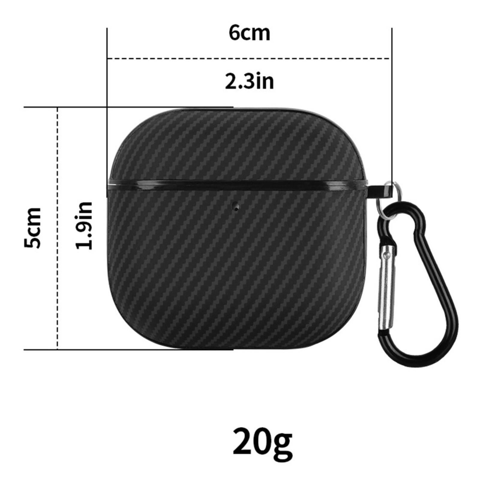 CaseBody AirPods 4 Carbon Hoesje met Haak Zwart