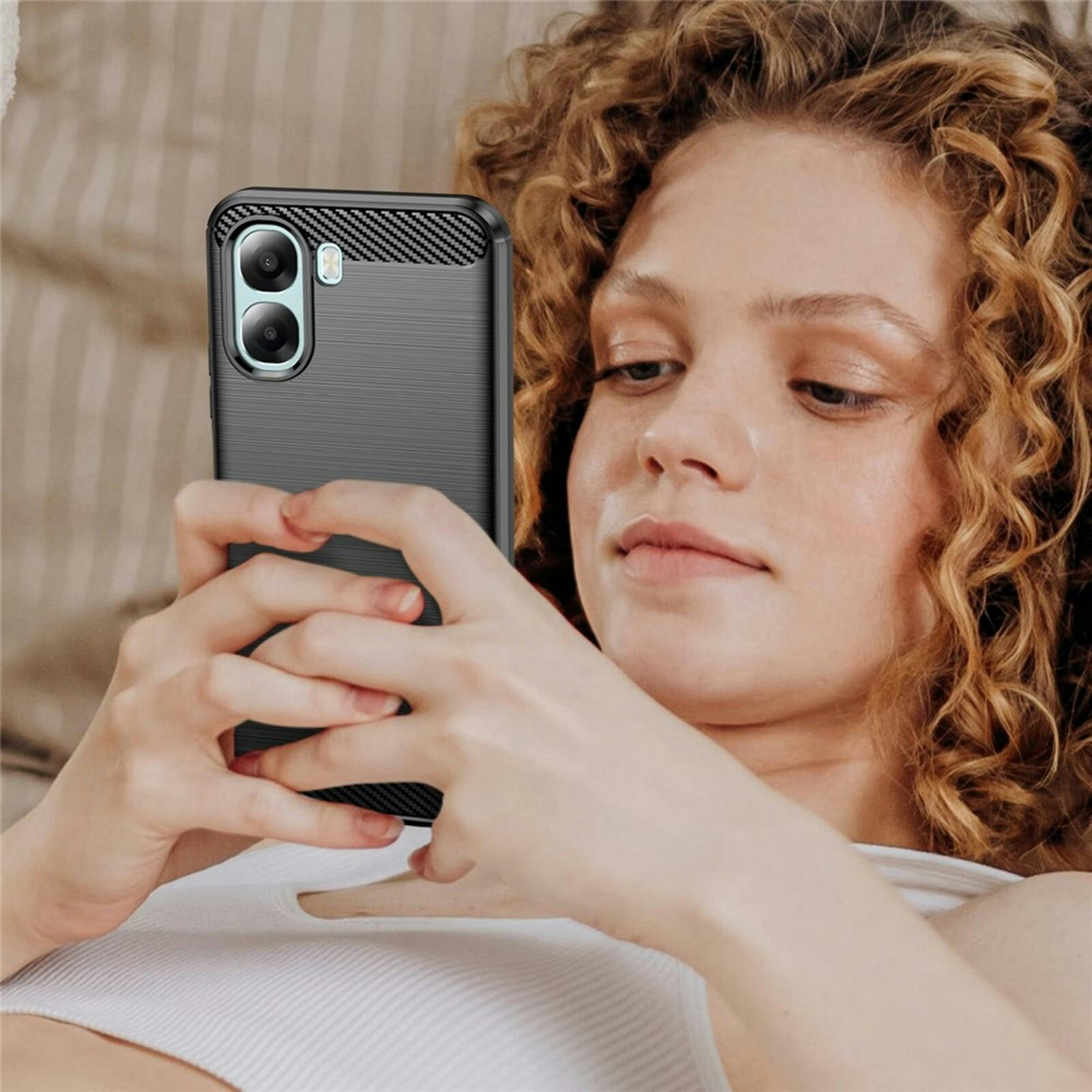 Mocaa OPPO A6x Schokbestendig Hoesje Zwart