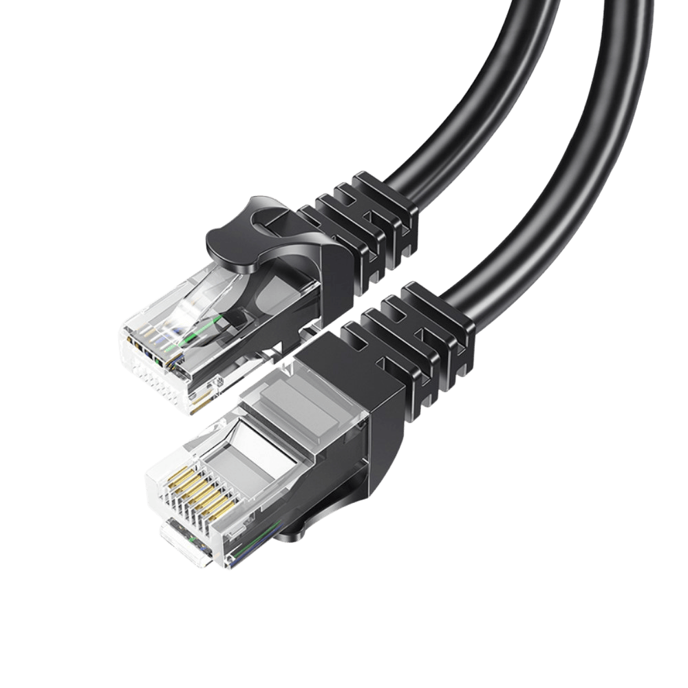 Essager CAT6 S/FTP LAN Ethernet Kabel Rond Zwart 15m
