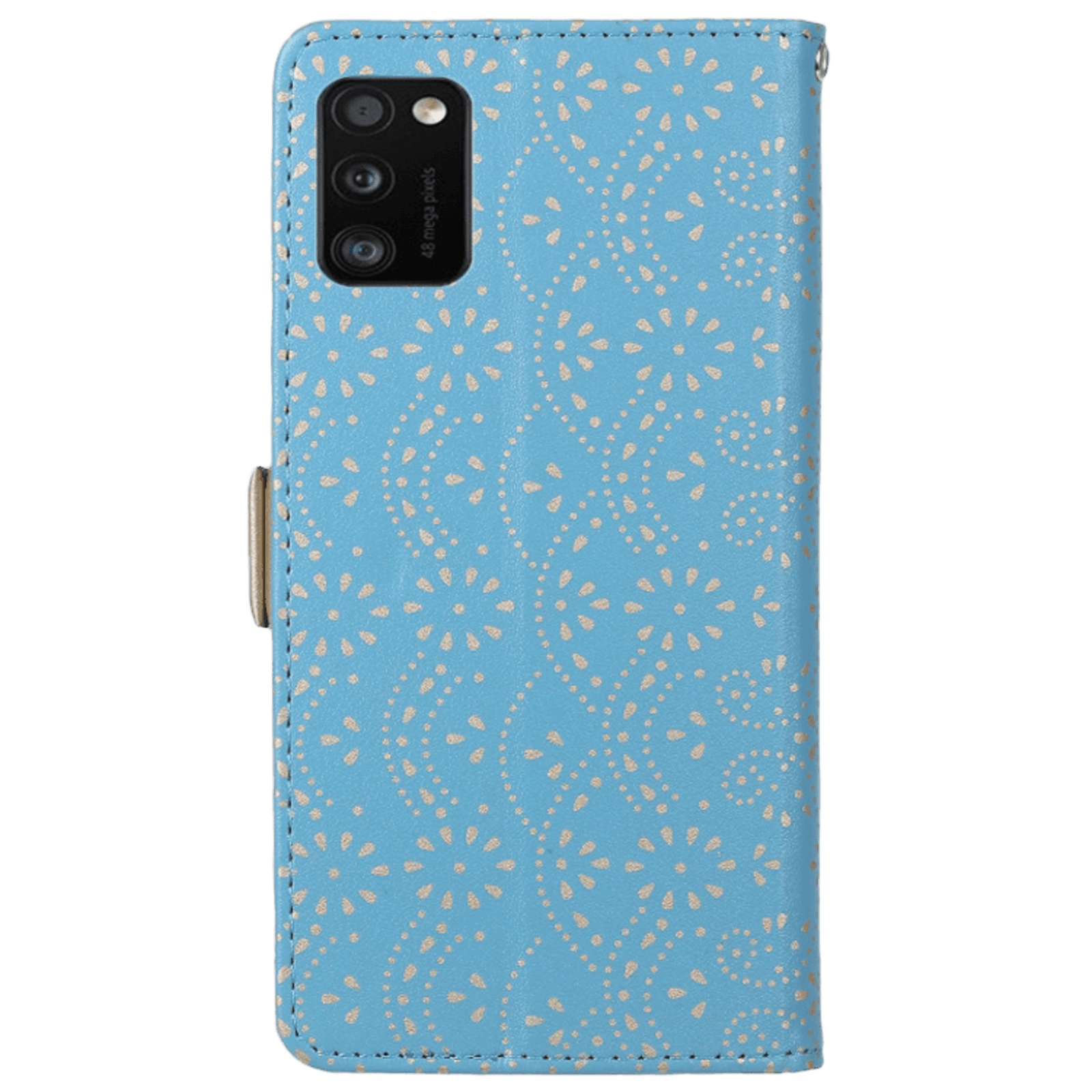 CaseBody Samsung Galaxy A41 Lace Zipper Portemonnee Hoesje Blauw