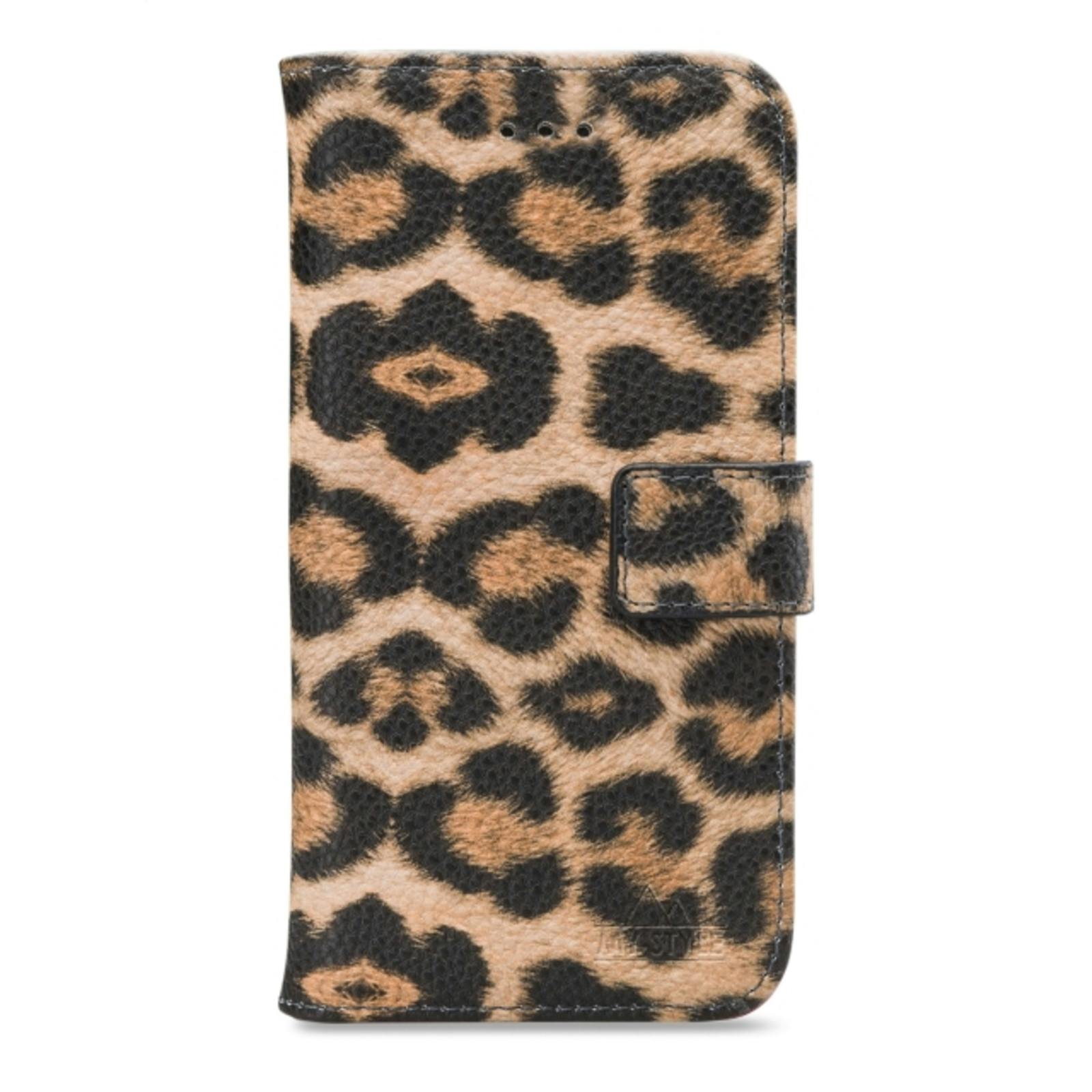 My Style Galaxy S22 Ultra Portemonnee Hoesje Leopard