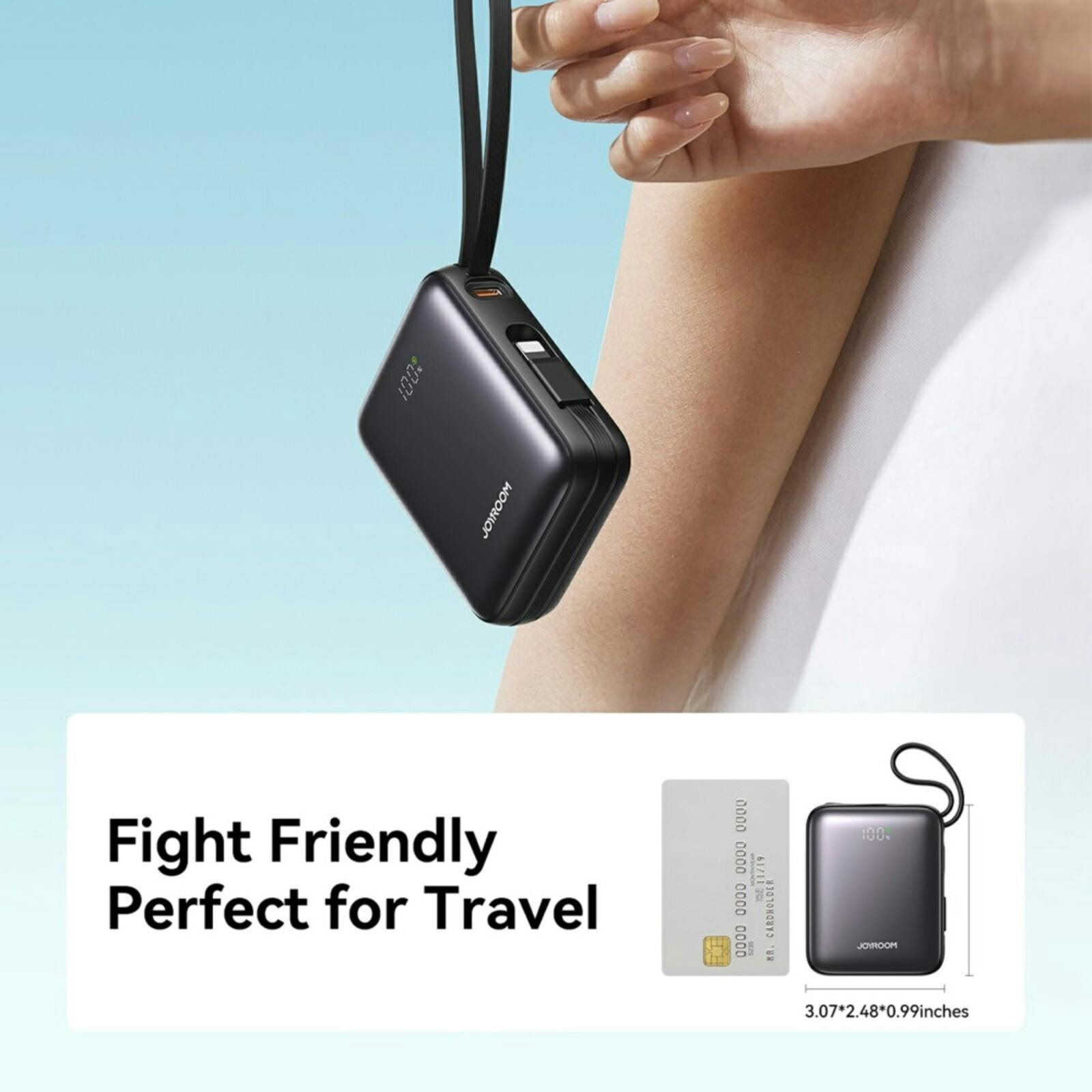 Joyroom 10.000mAh 22.5W Premium Mini Powerbank Zwart 10.000 mAh