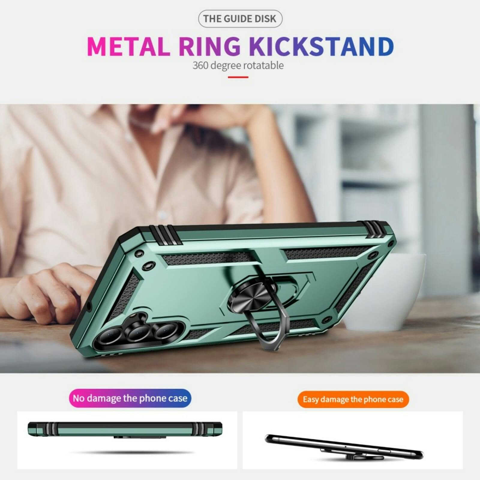 CaseBody Samsung Galaxy A16 Shield Case Groen