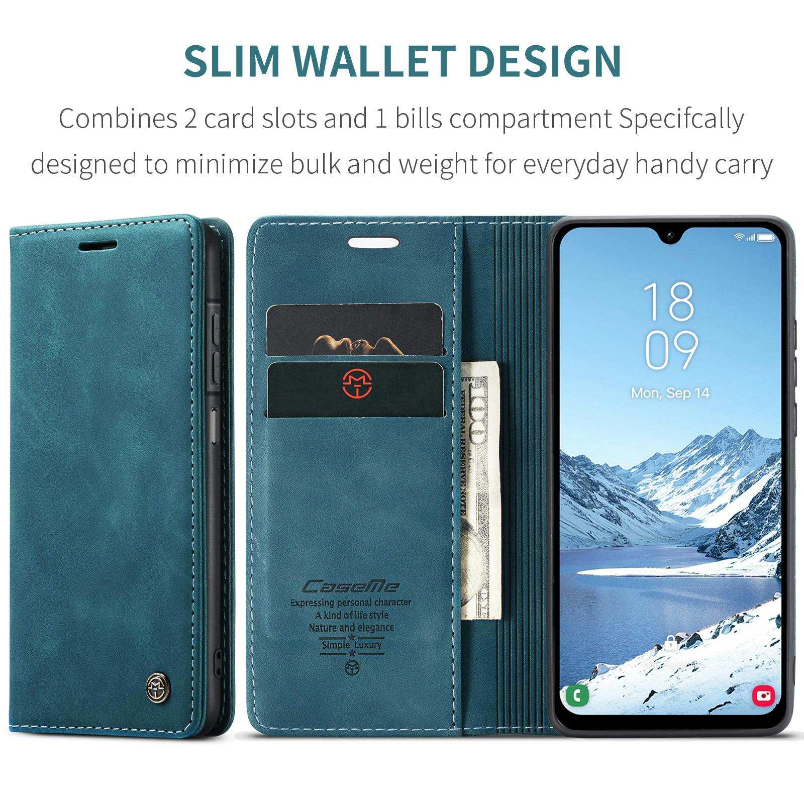 Caseme Samsung Galaxy A37 Business Bookcase Hoesje Blauw