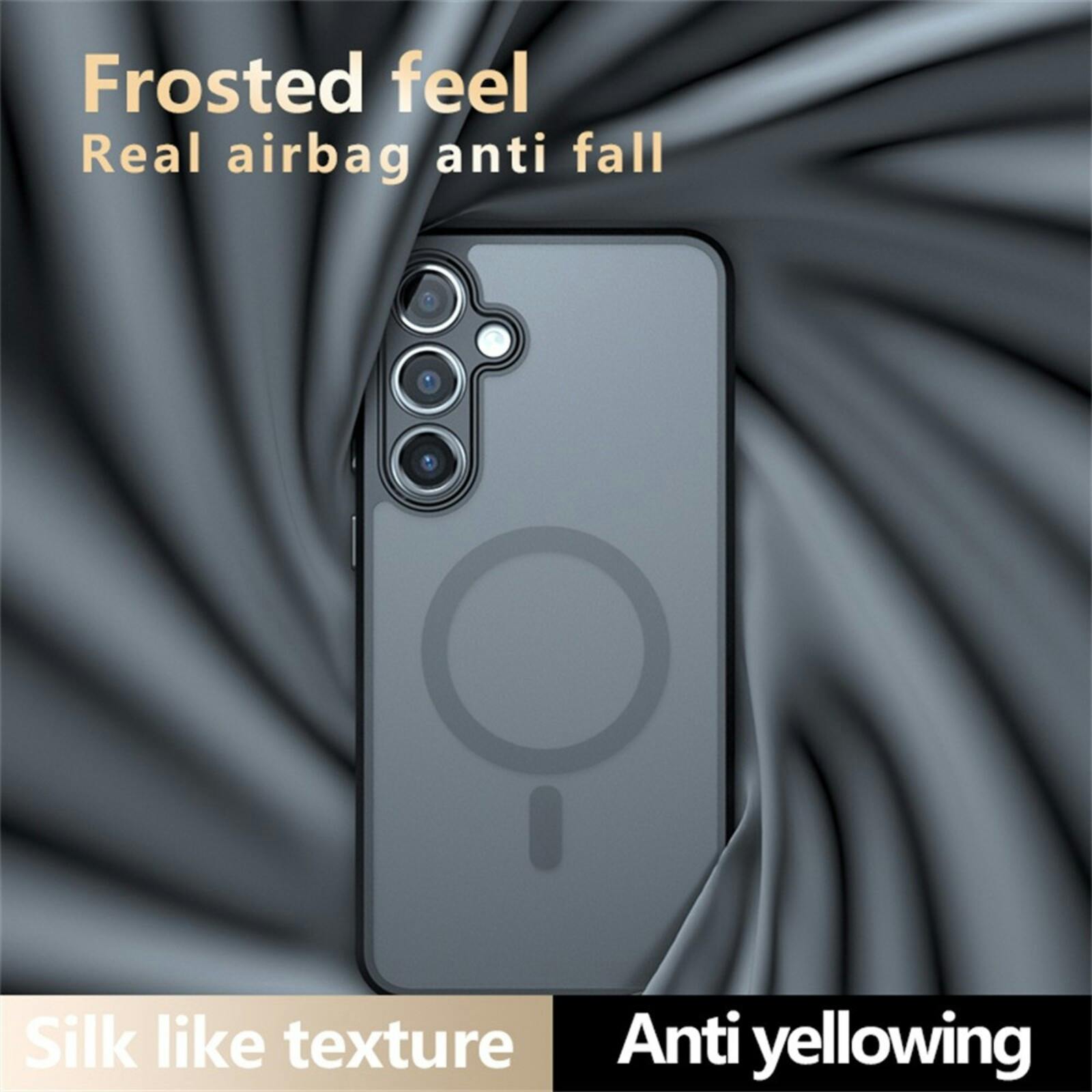 CaseBody Samsung Galaxy S25 MagSafe Mat Hoesje Zwart