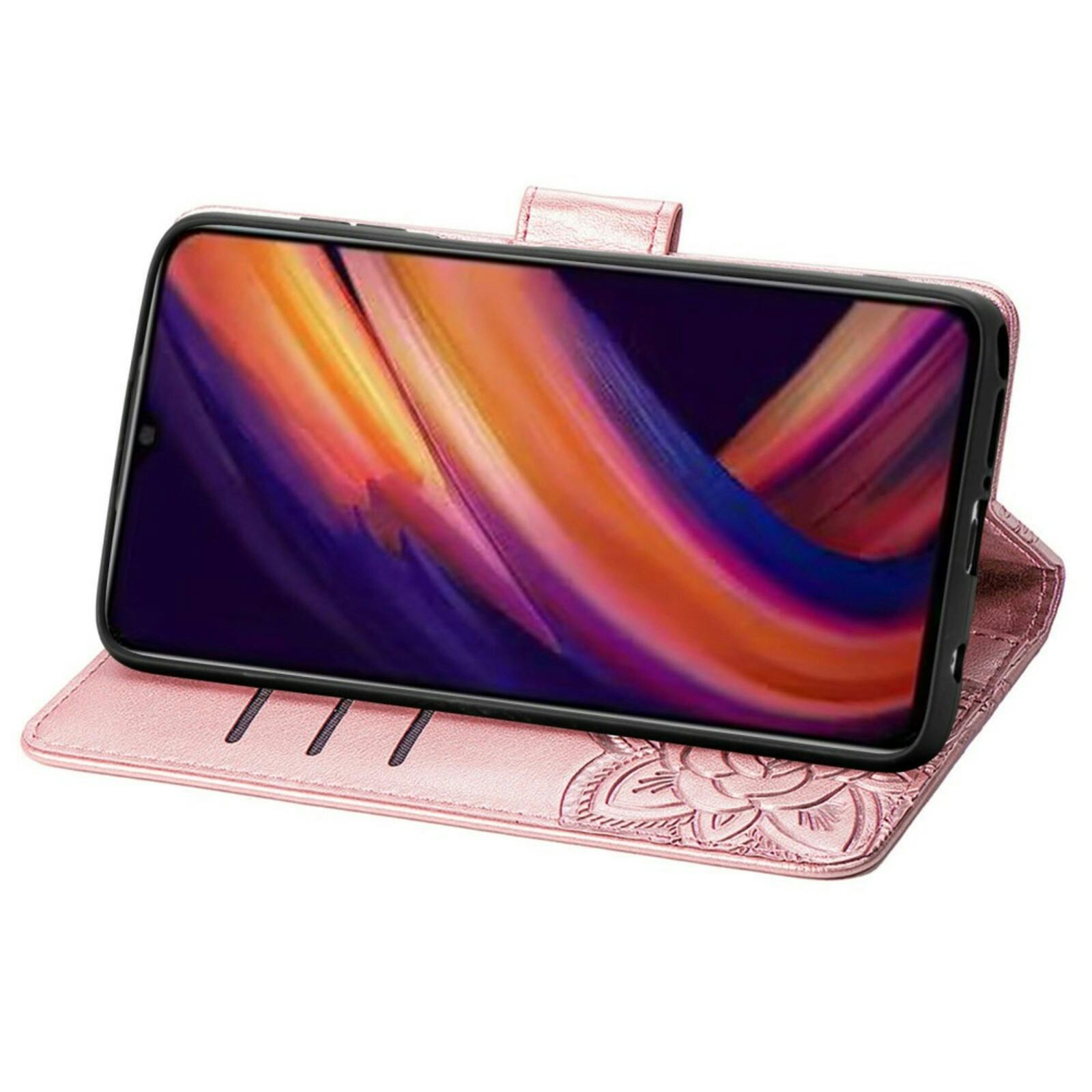 Comfycase Samsung A55 Butterfly Gravure Book Hoesje Roze