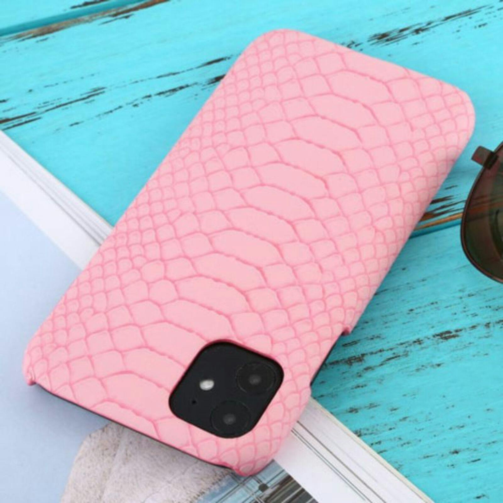 CaseBody iPhone 11 Snakeskin Hoesje Roze