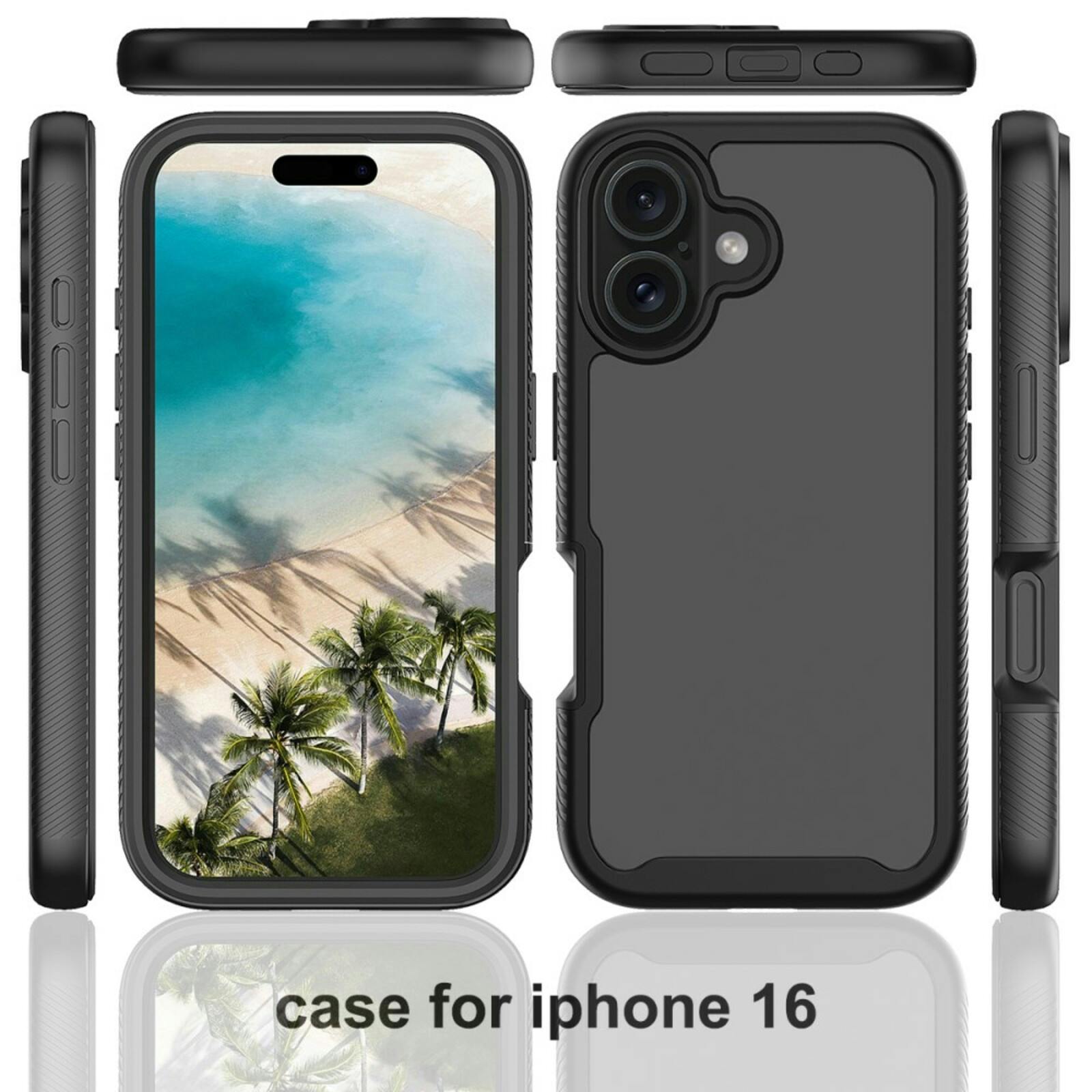 Comfycase iPhone 16 Full Protection Cover Zwart