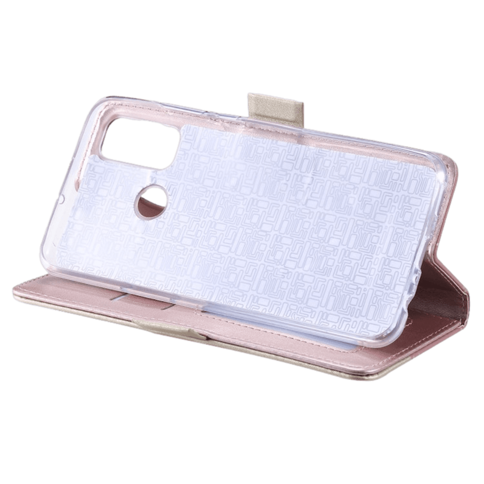 CaseBody Samsung Galaxy A21s Lace Zipper Portemonnee Hoesje Roségoud