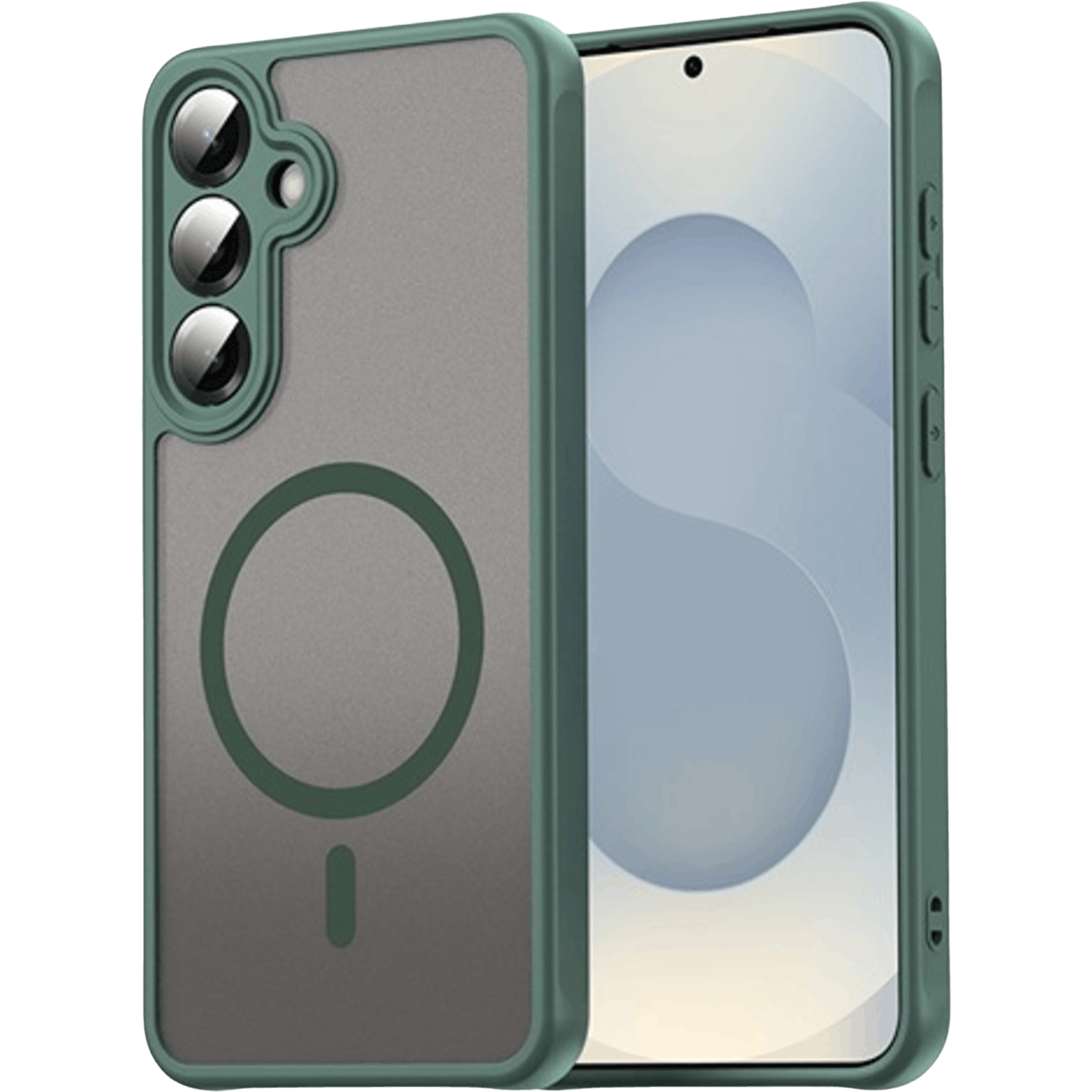 CaseBody Samsung A56 Slim Anti-Shock MagSafe Hoesje Groen