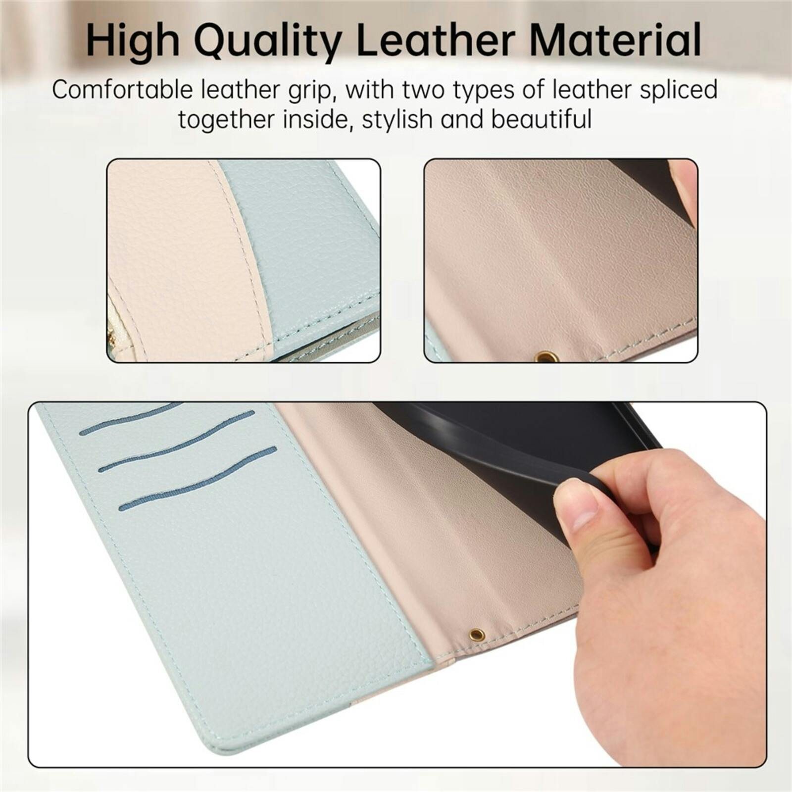 TwoTone Samsung Galaxy A56 Zipper Boek Hoesje Groen